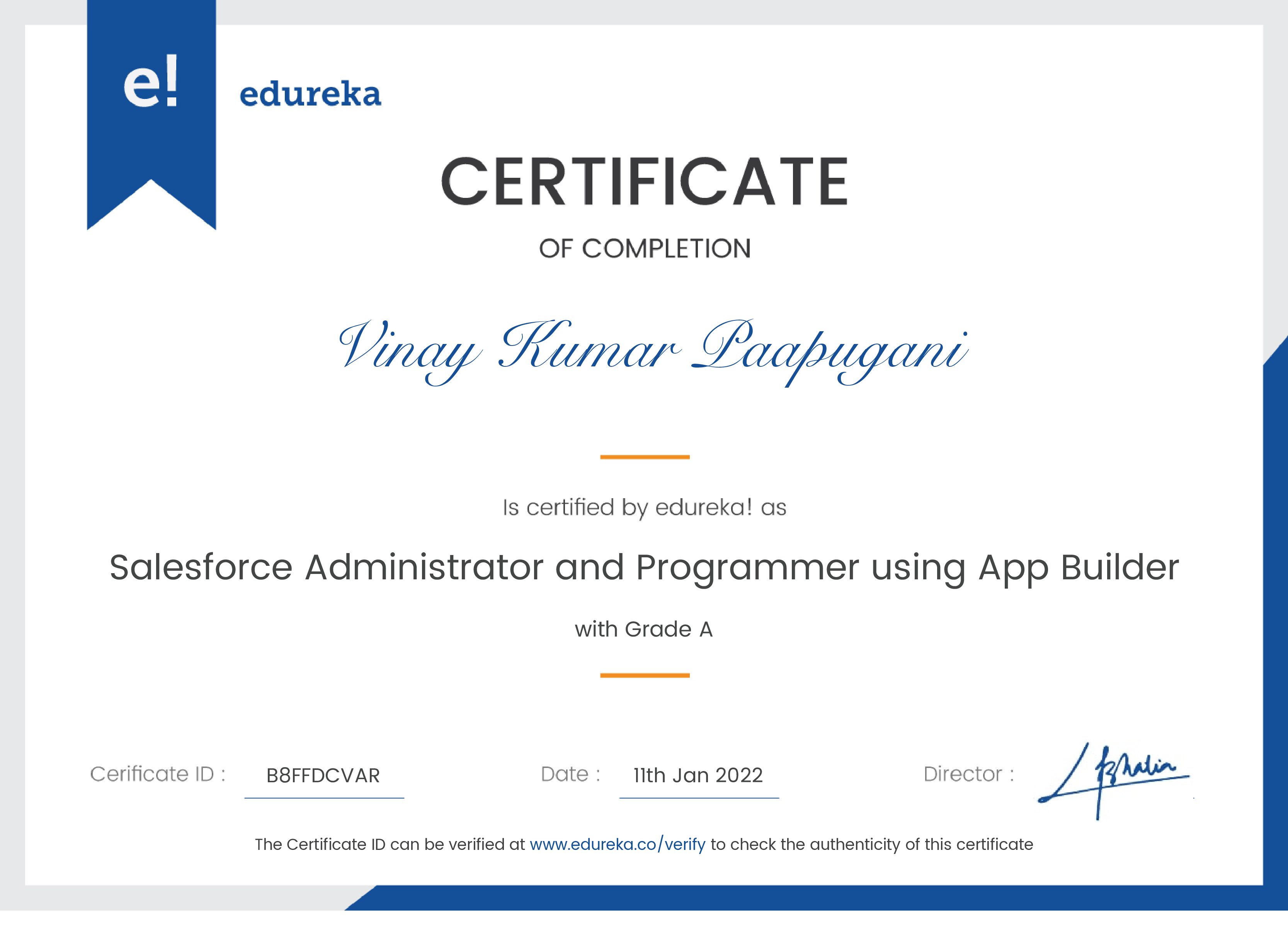 certificate!