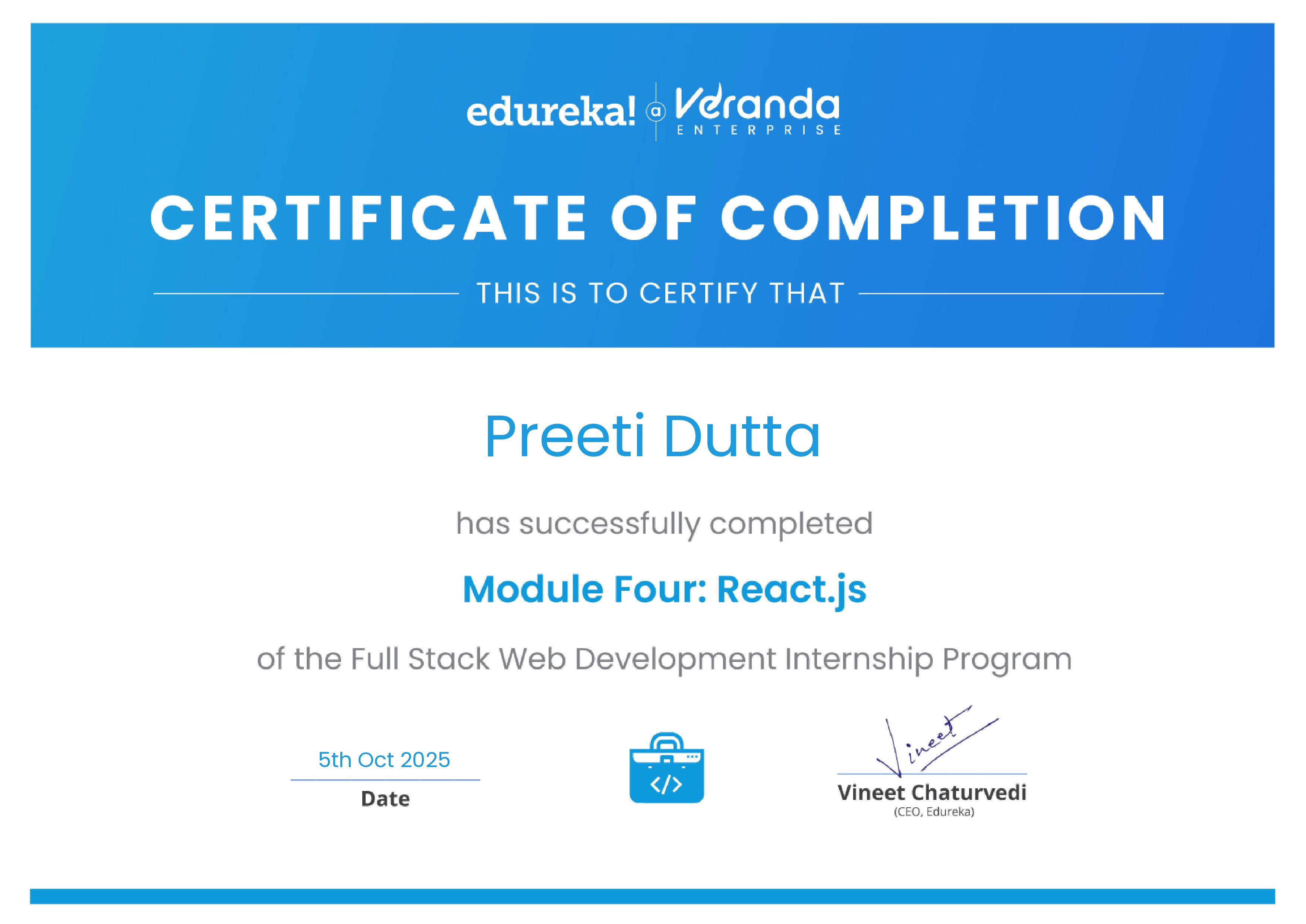 certificate!