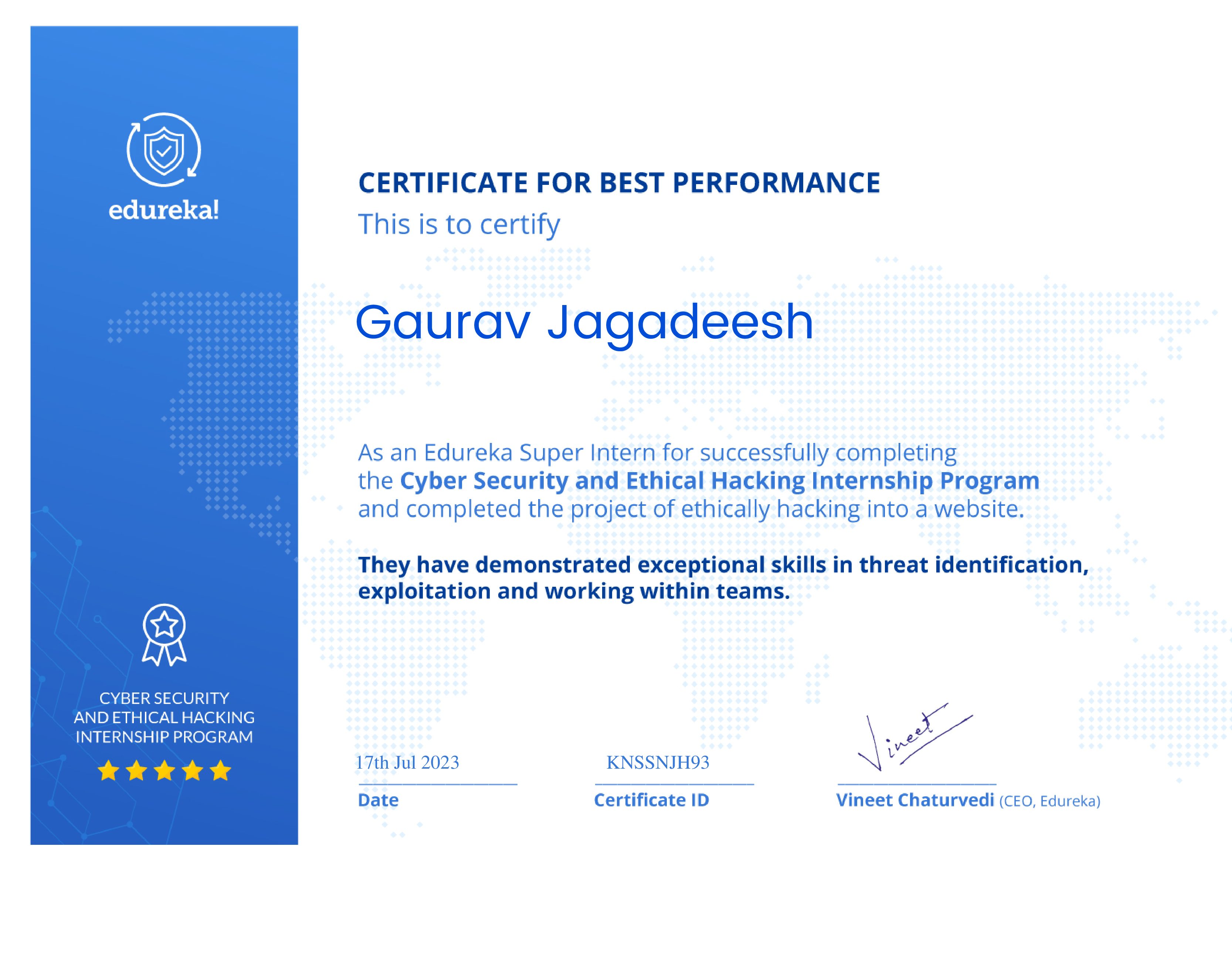 certificate!