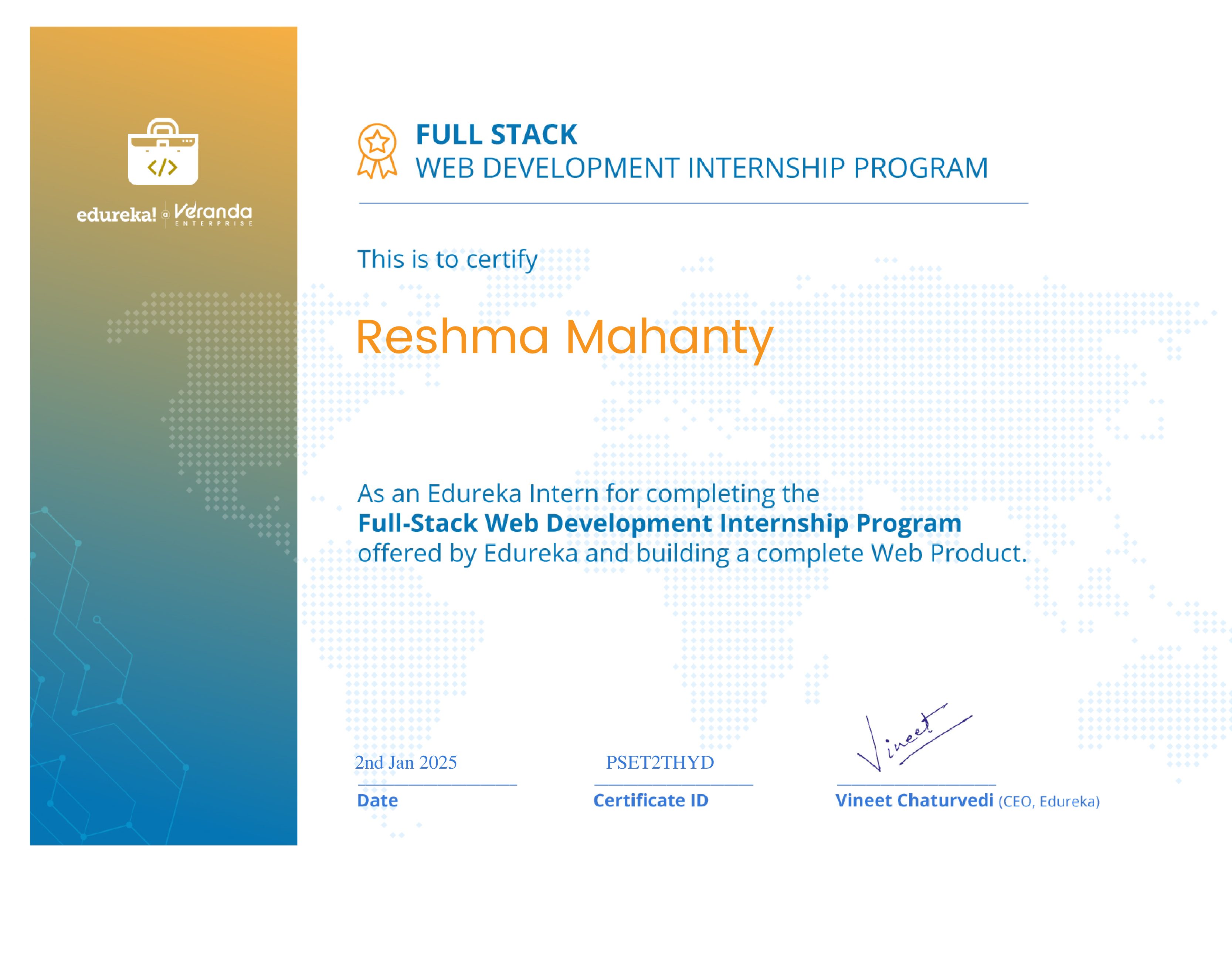 certificate!