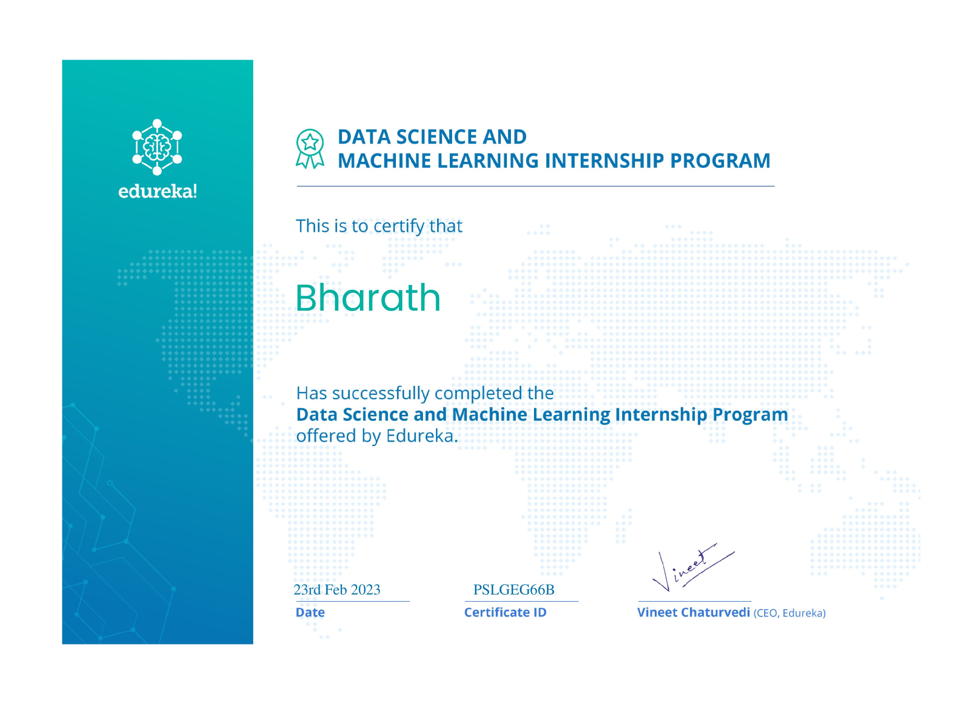 certificate!