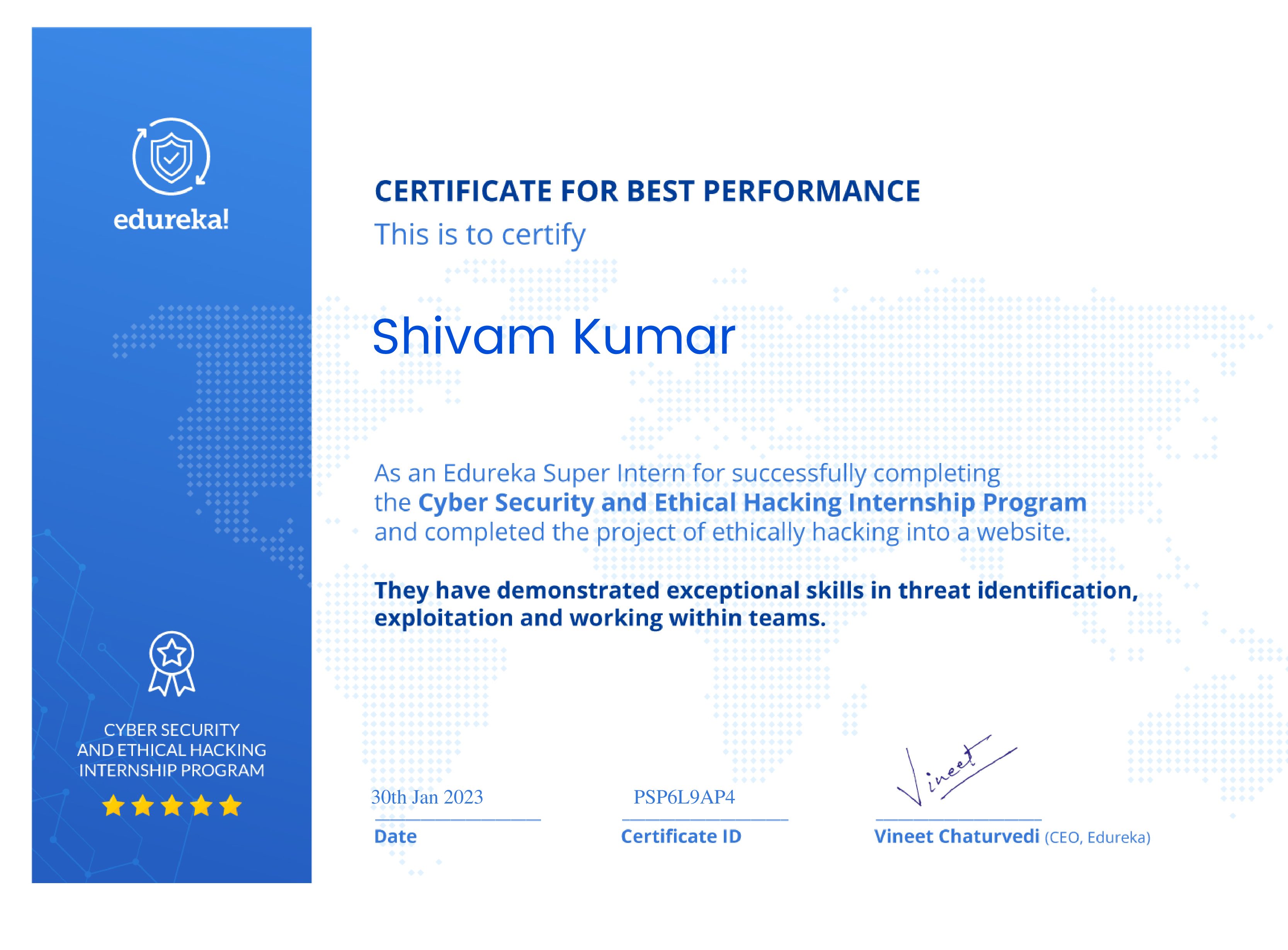 certificate!