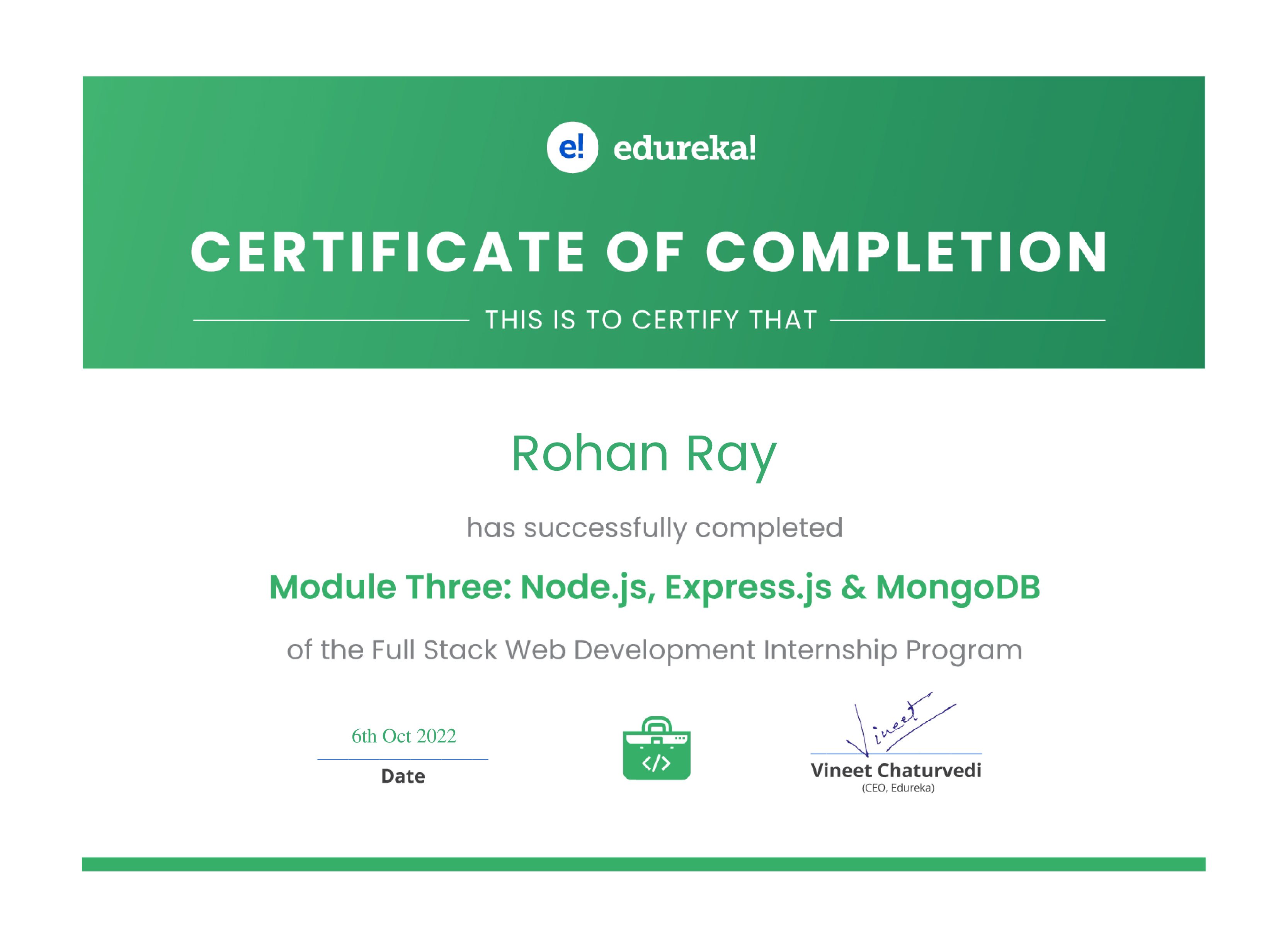 certificate!