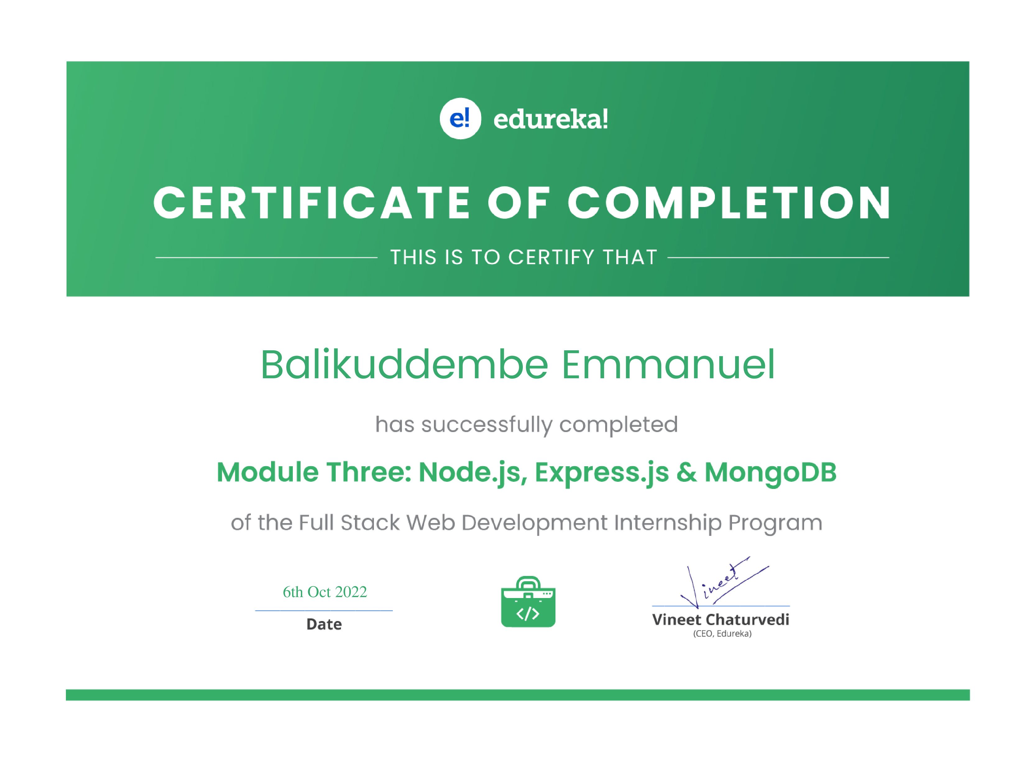 certificate!