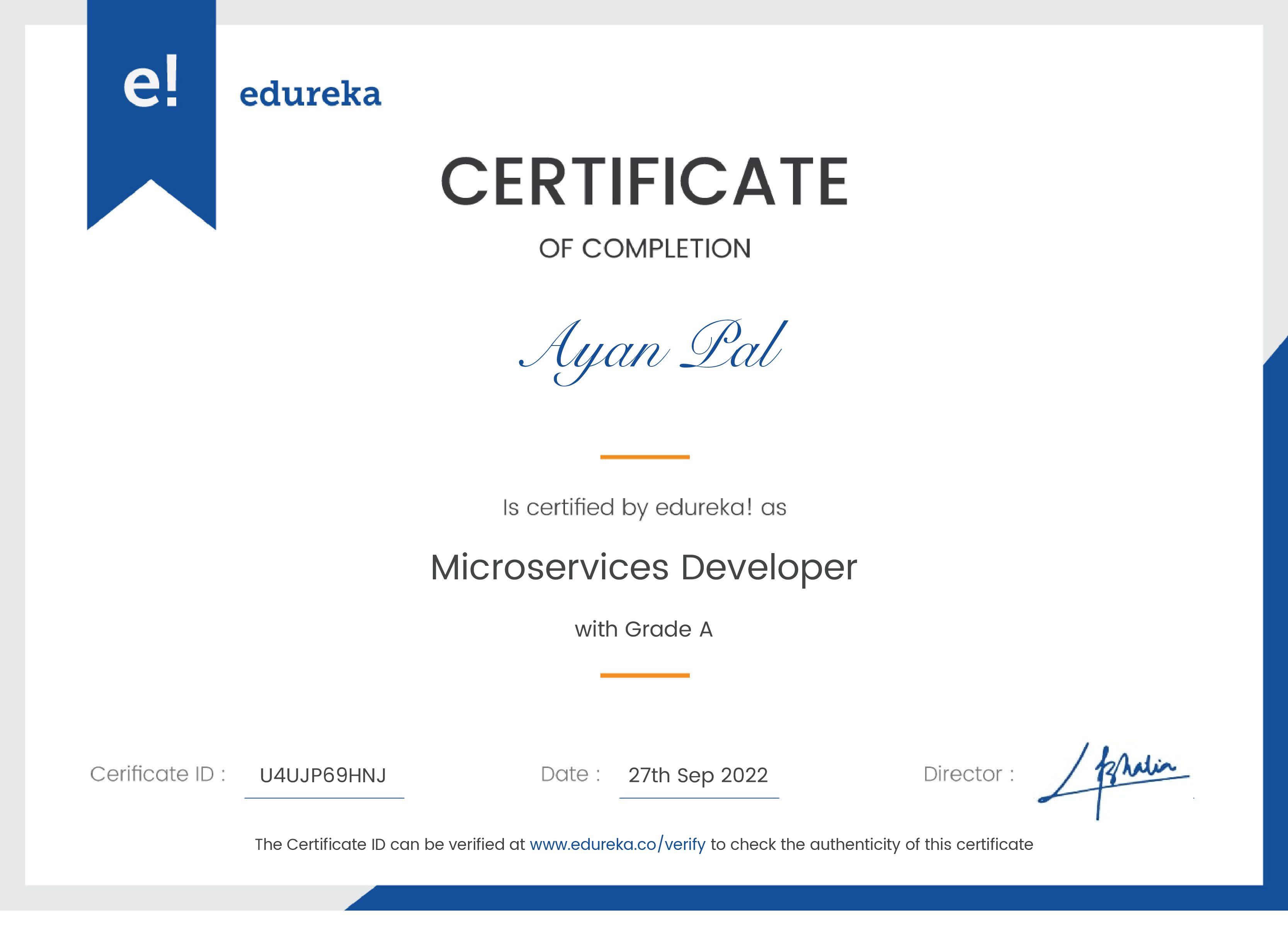 certificate!