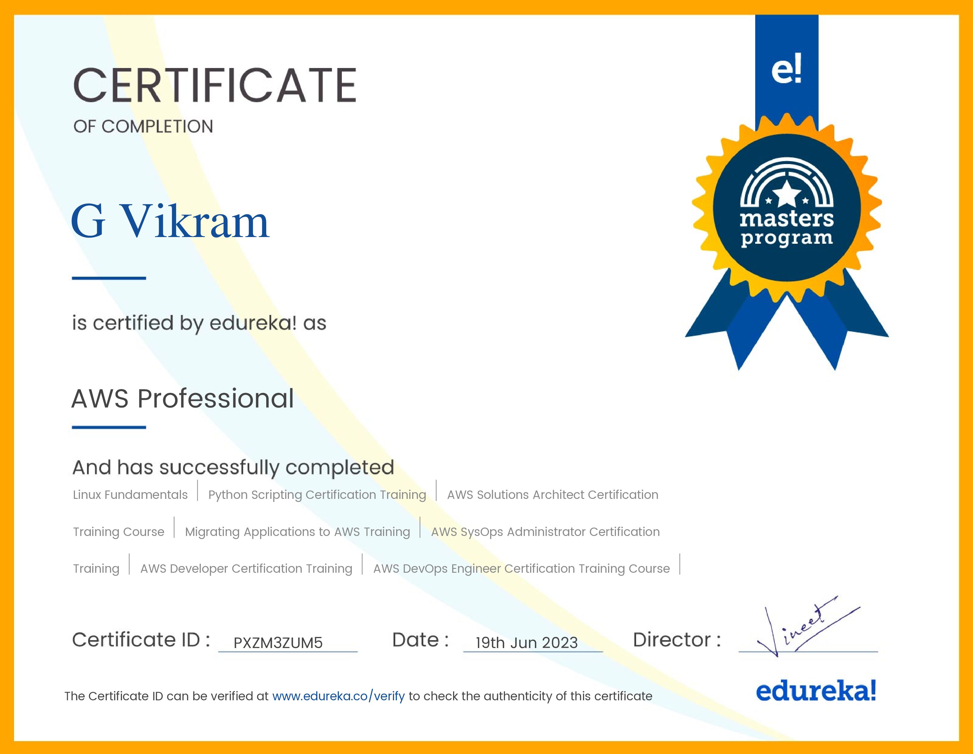 certificate!