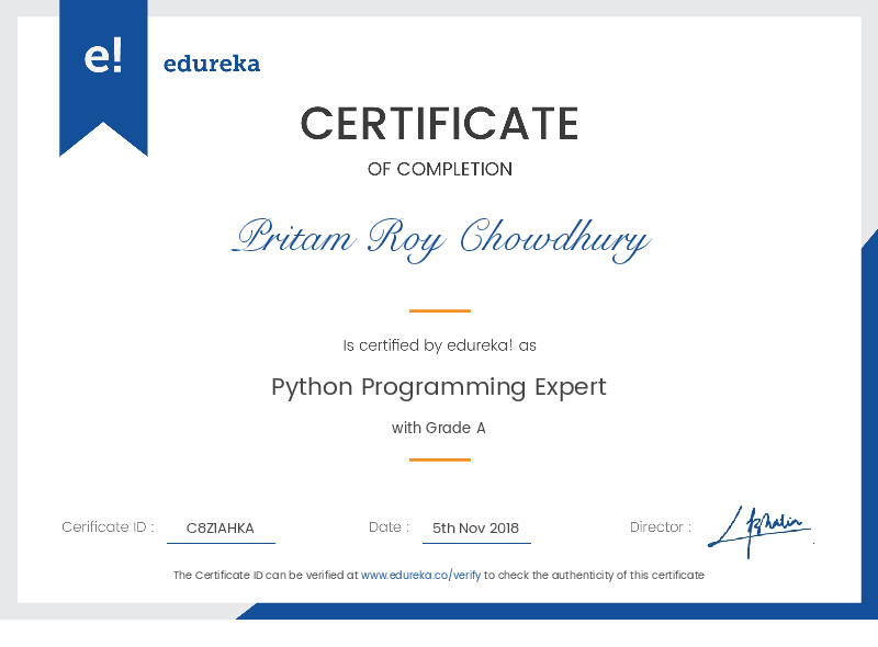 certificate!