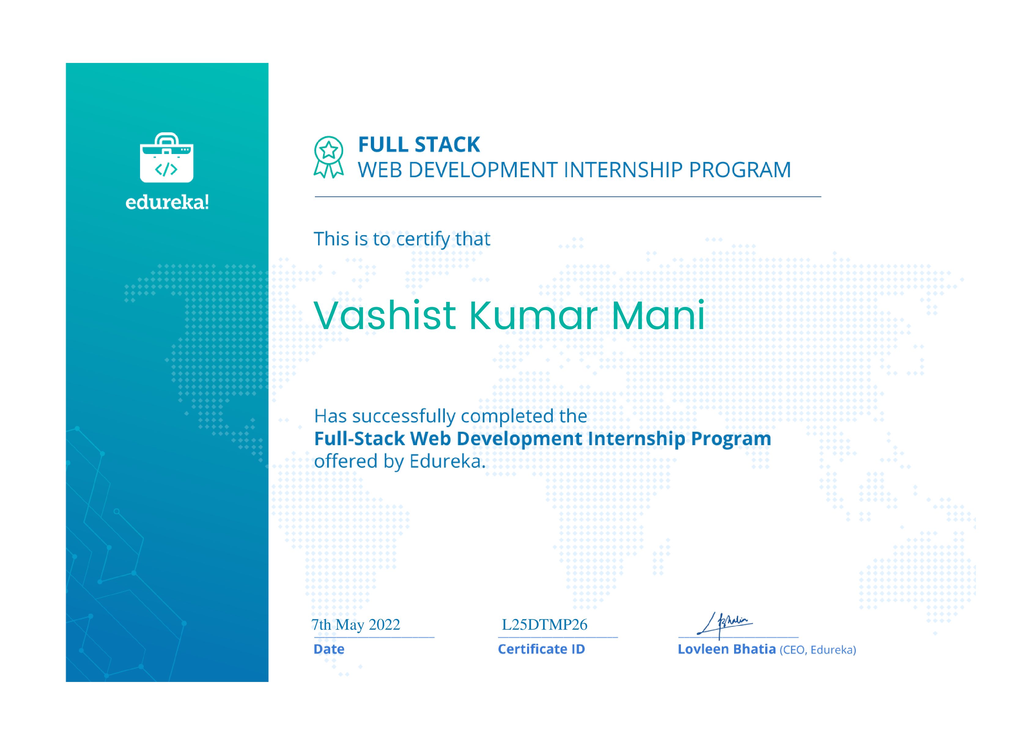 certificate!