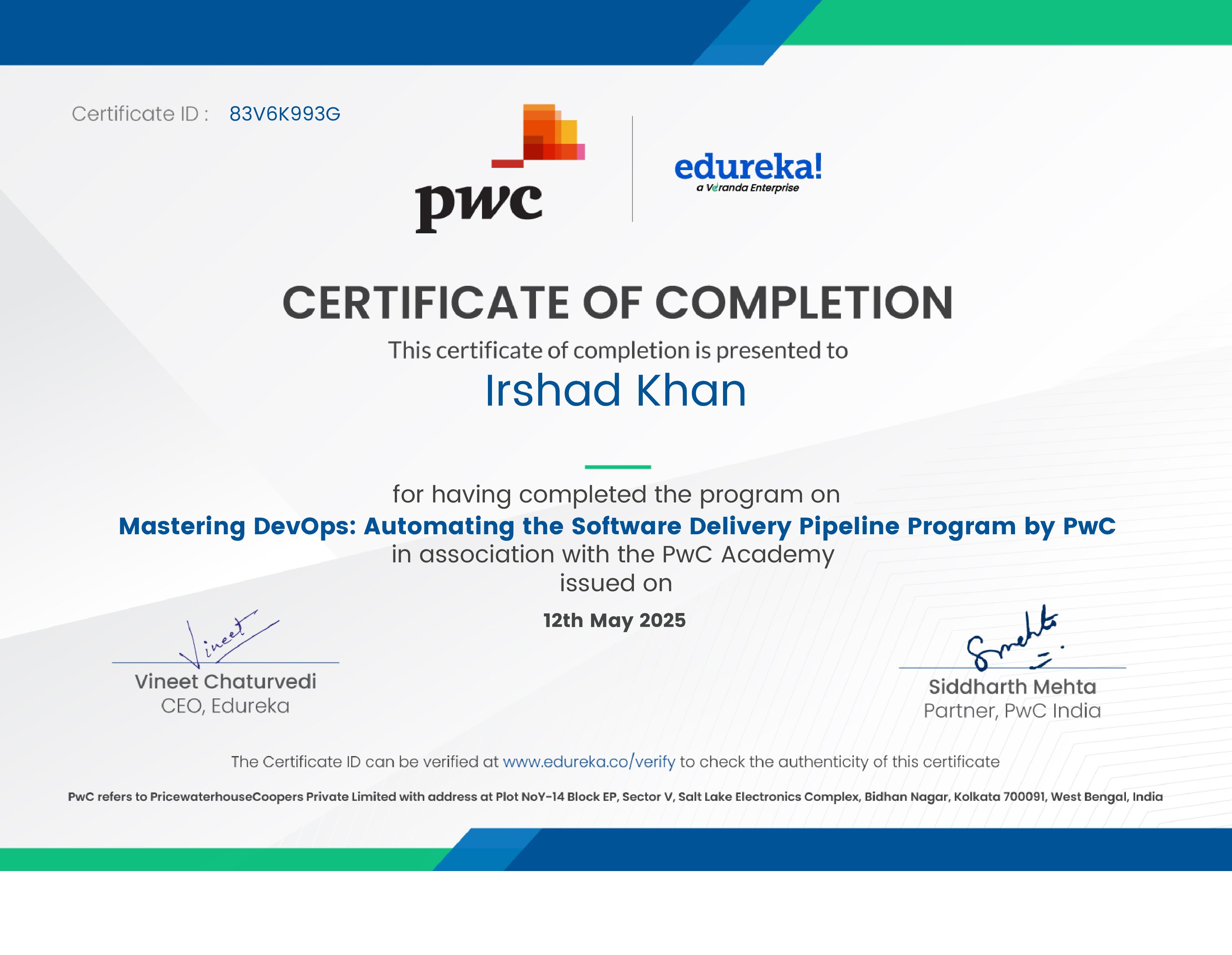 certificate!
