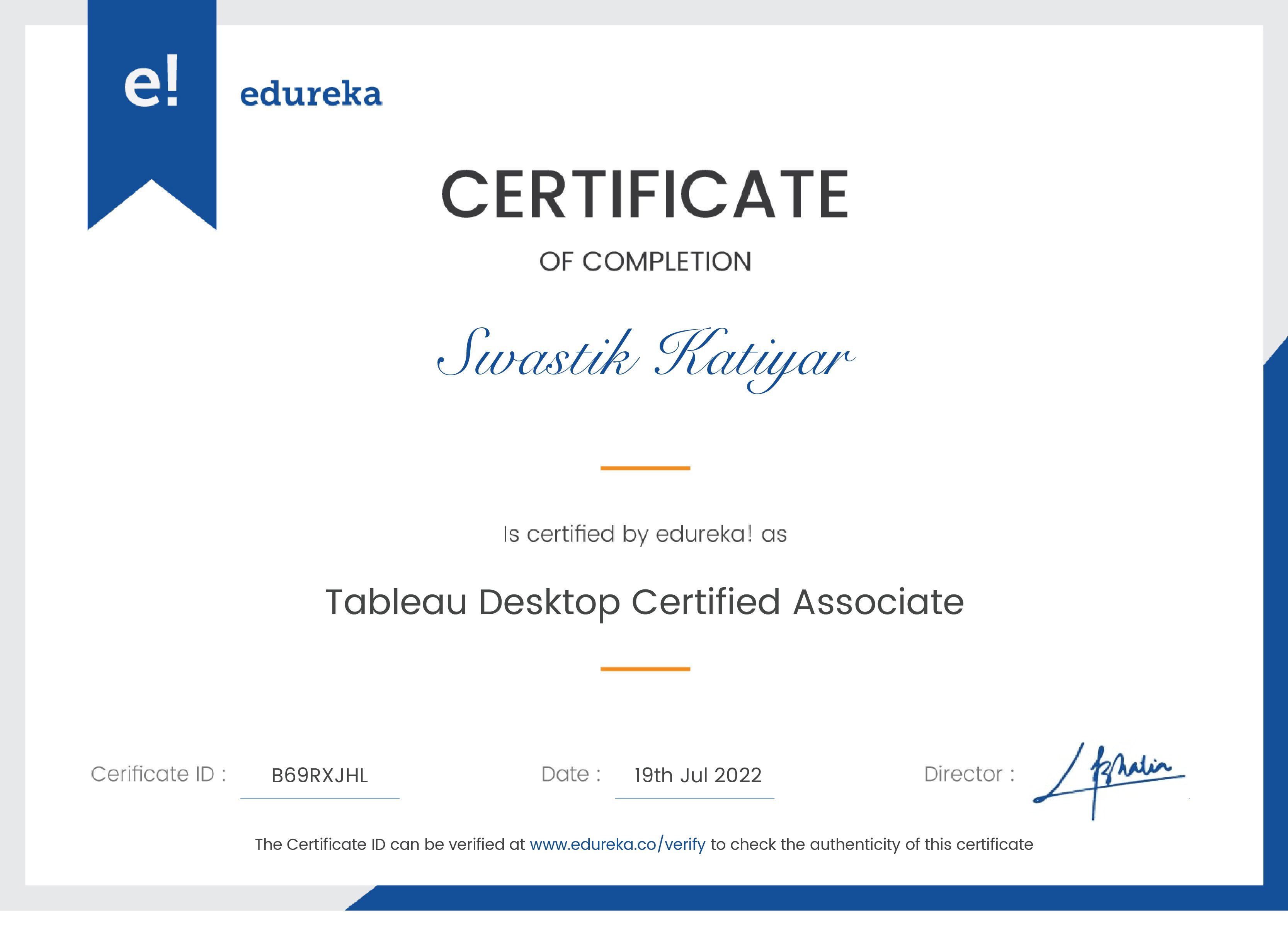 certificate!