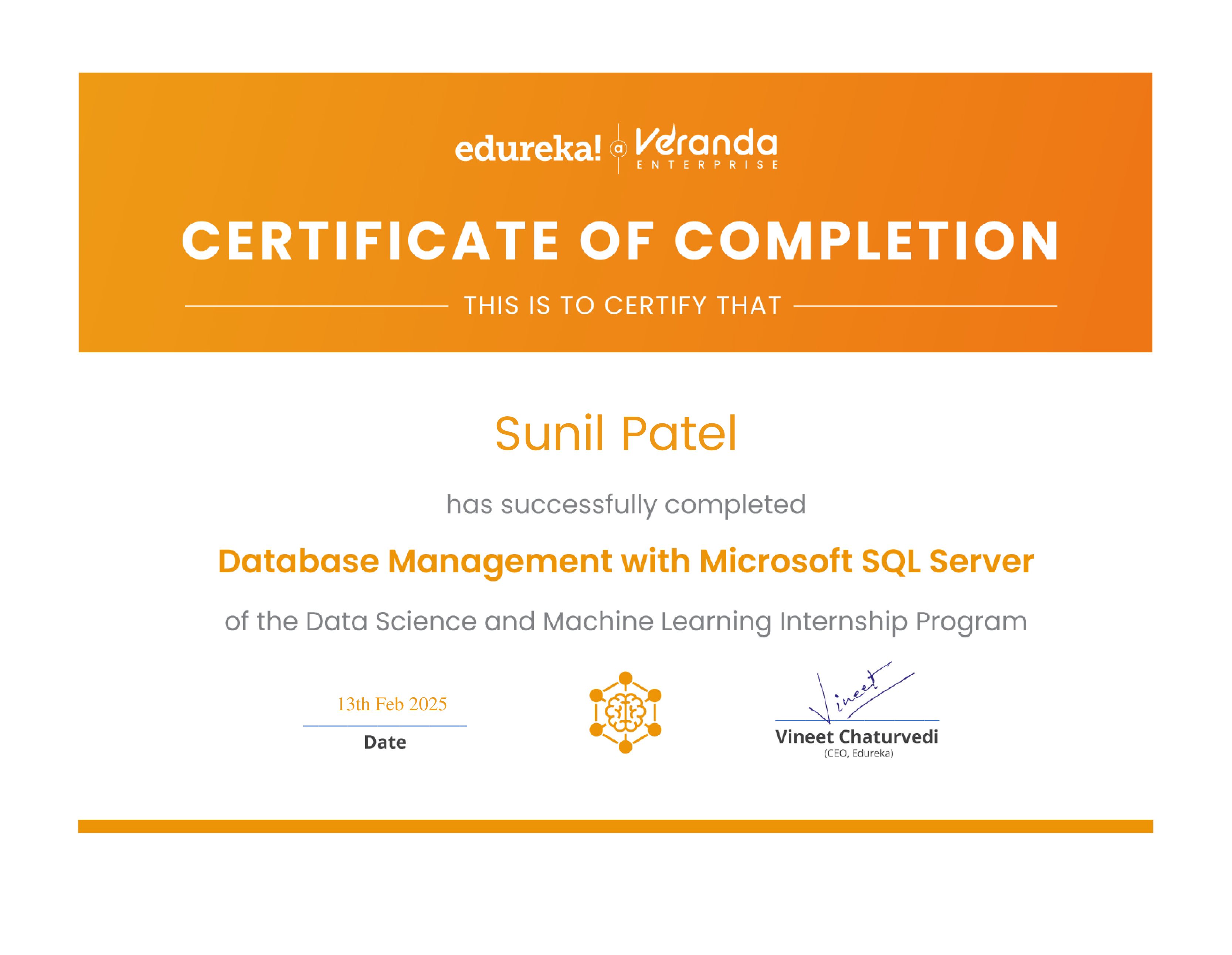 certificate!