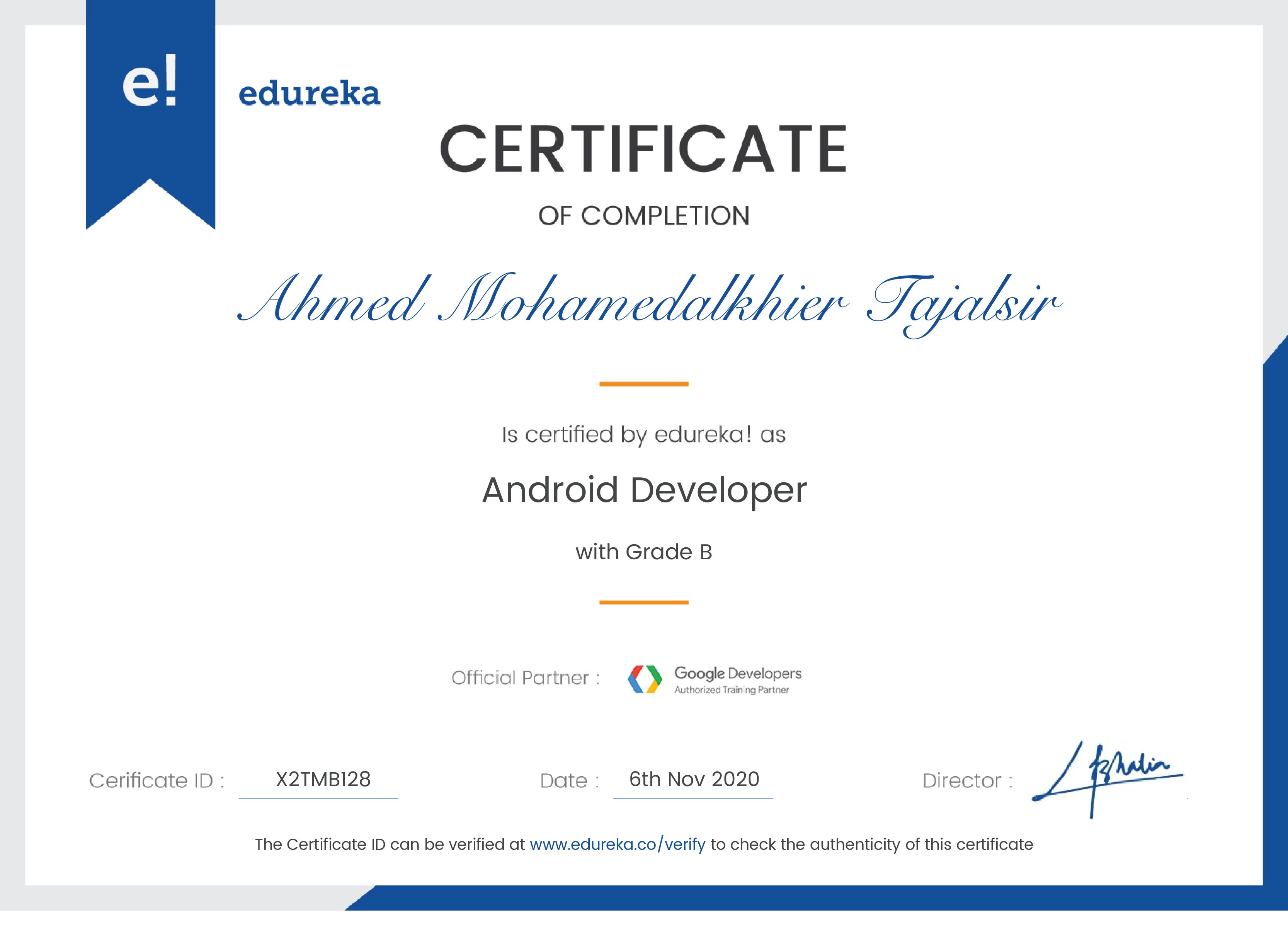 certificate!