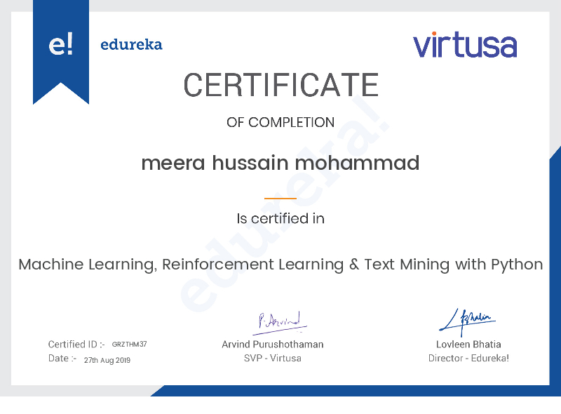 certificate!