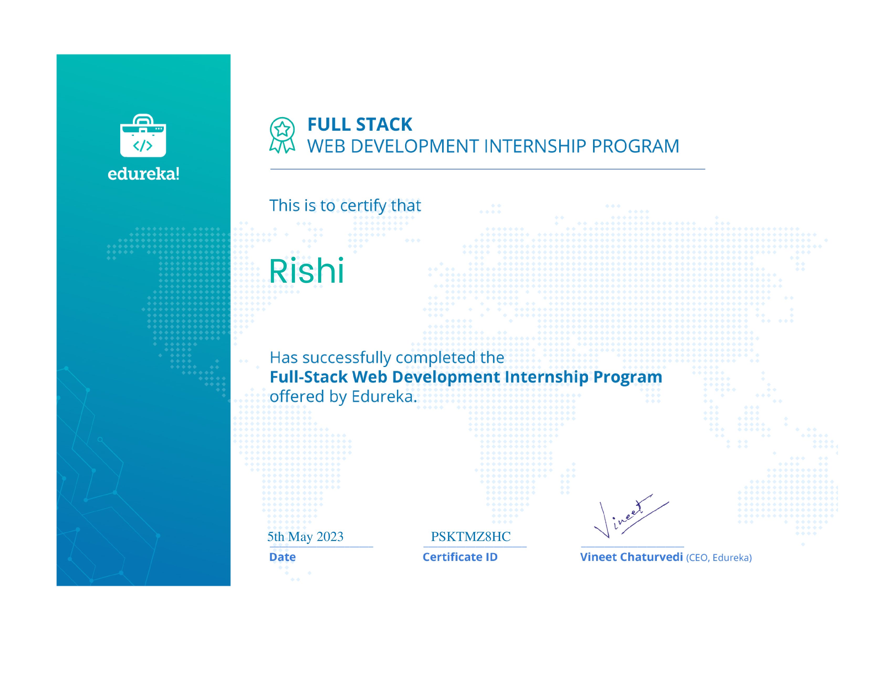 certificate!