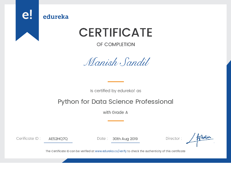 certificate!