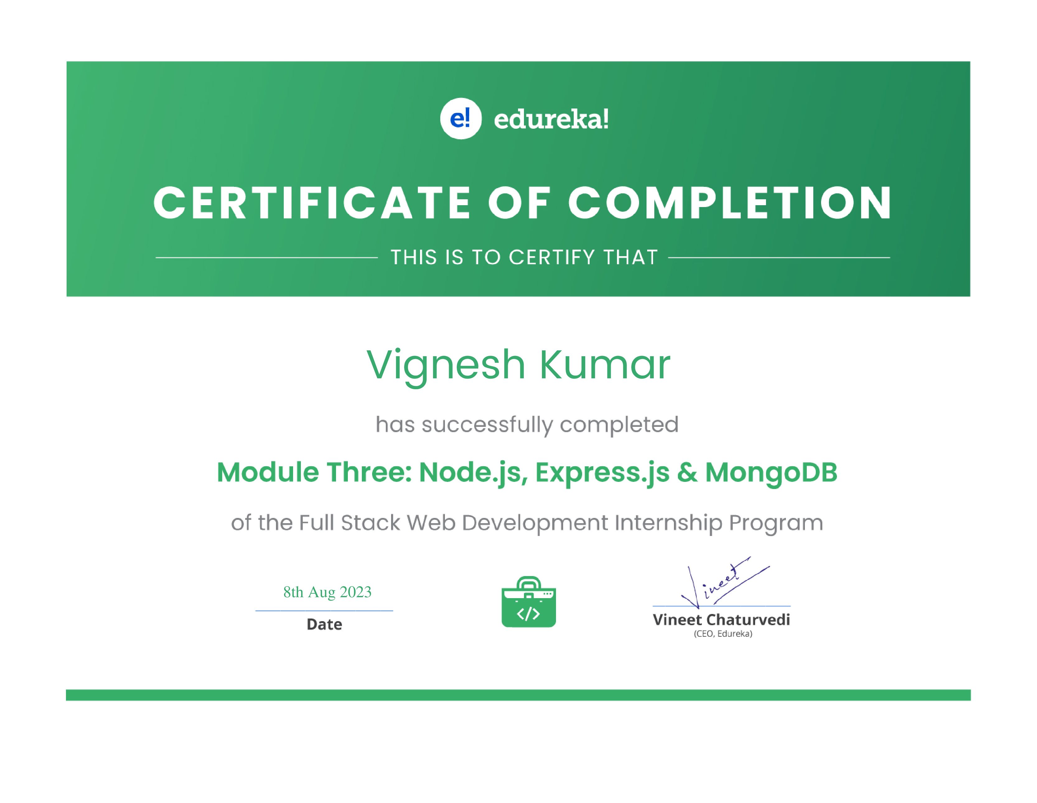 certificate!