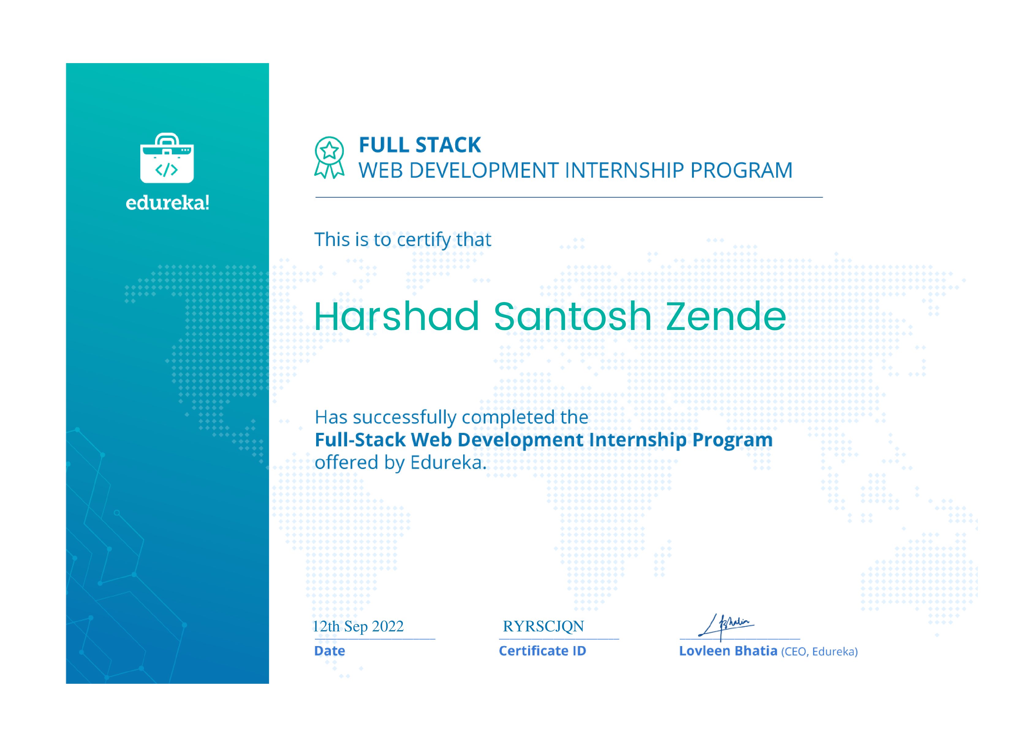 certificate!