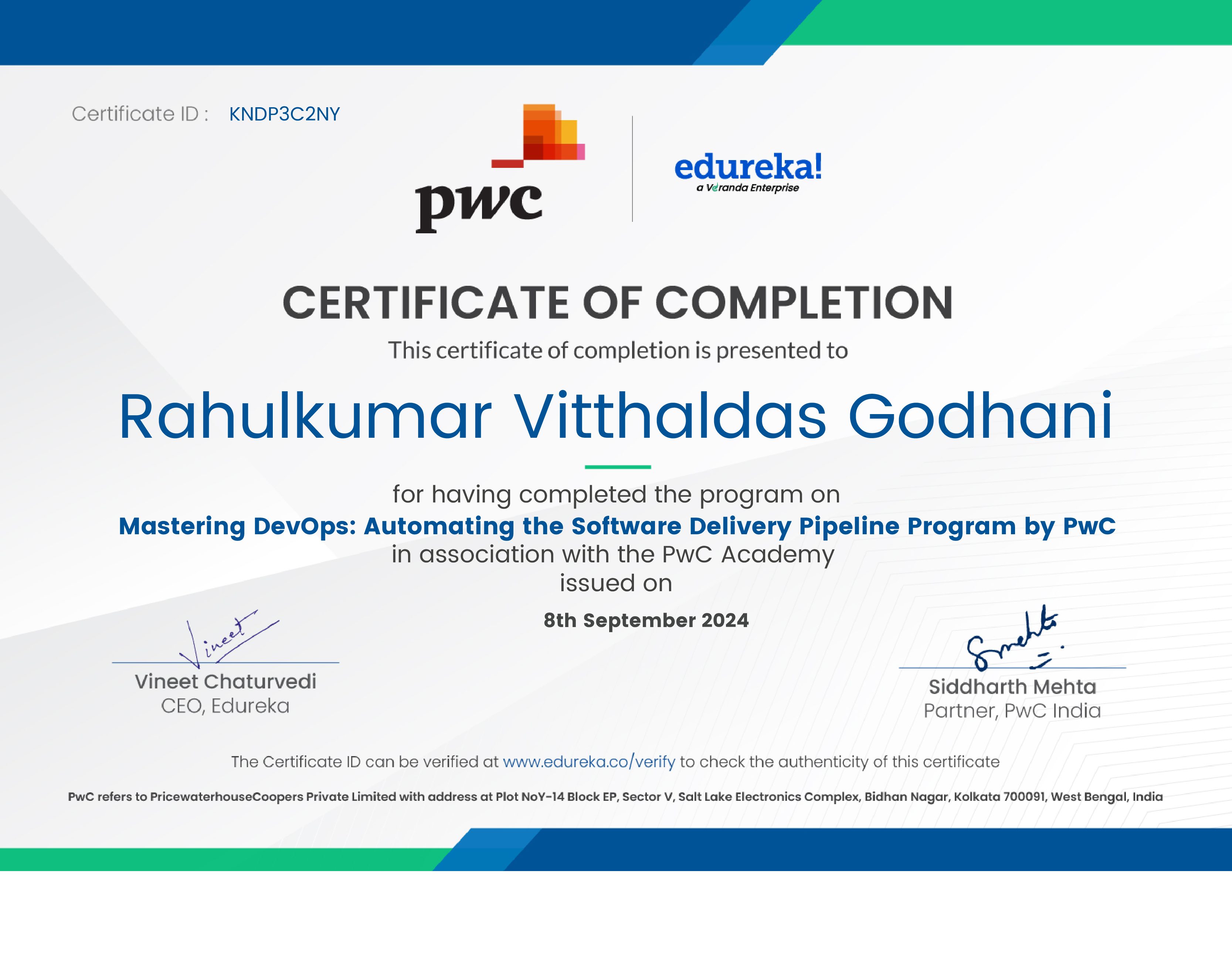 certificate!