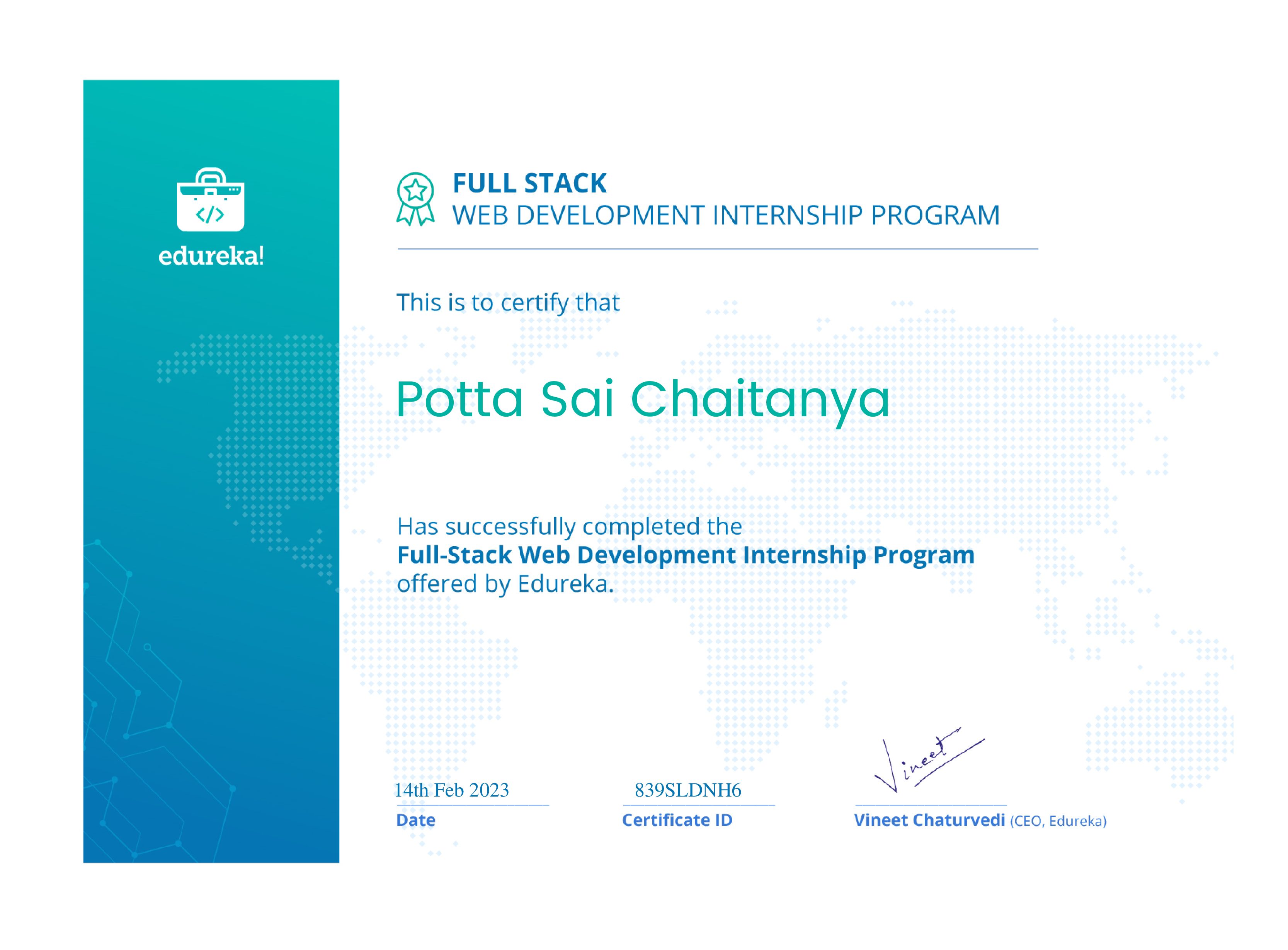 certificate!