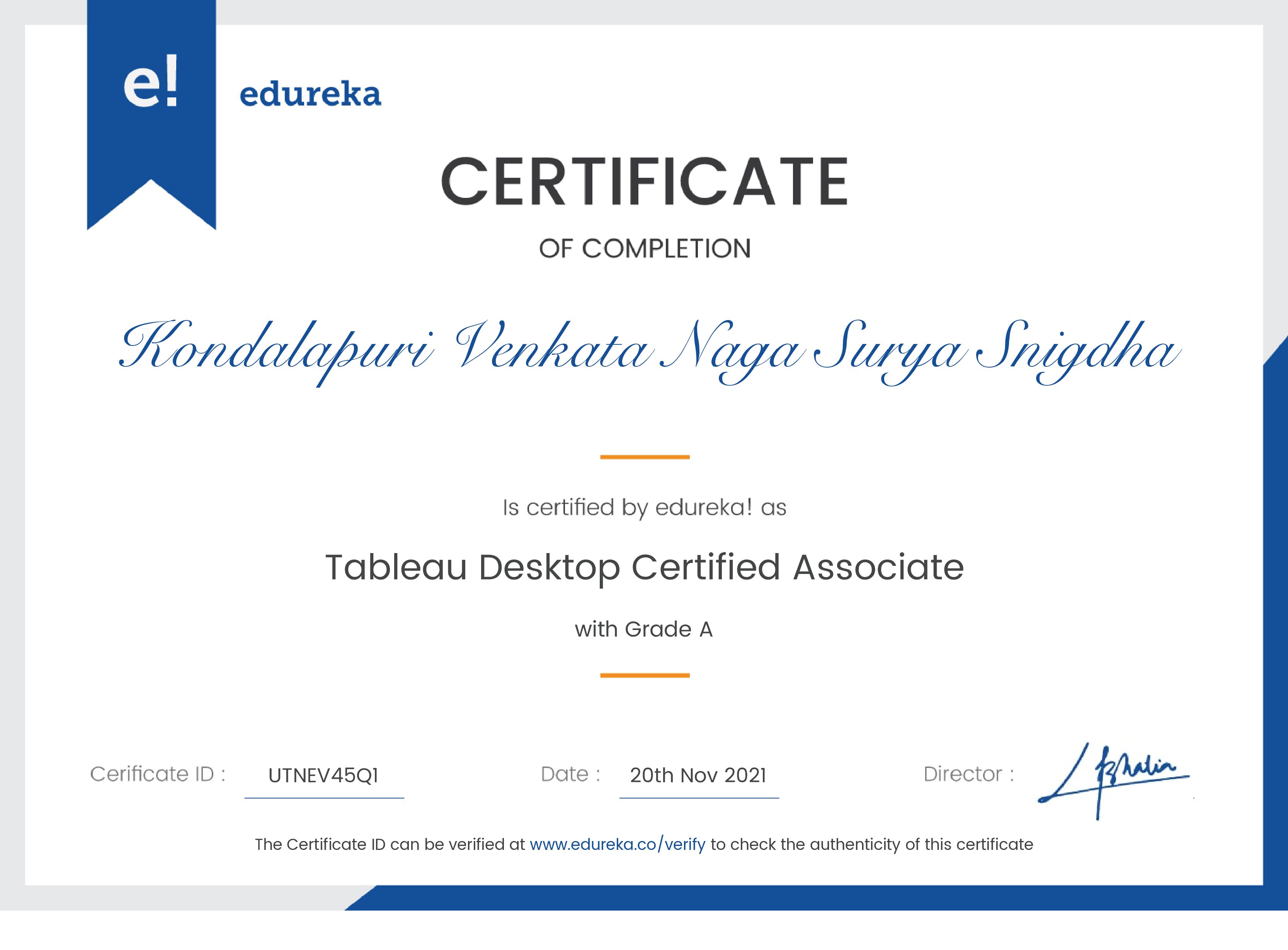 certificate!