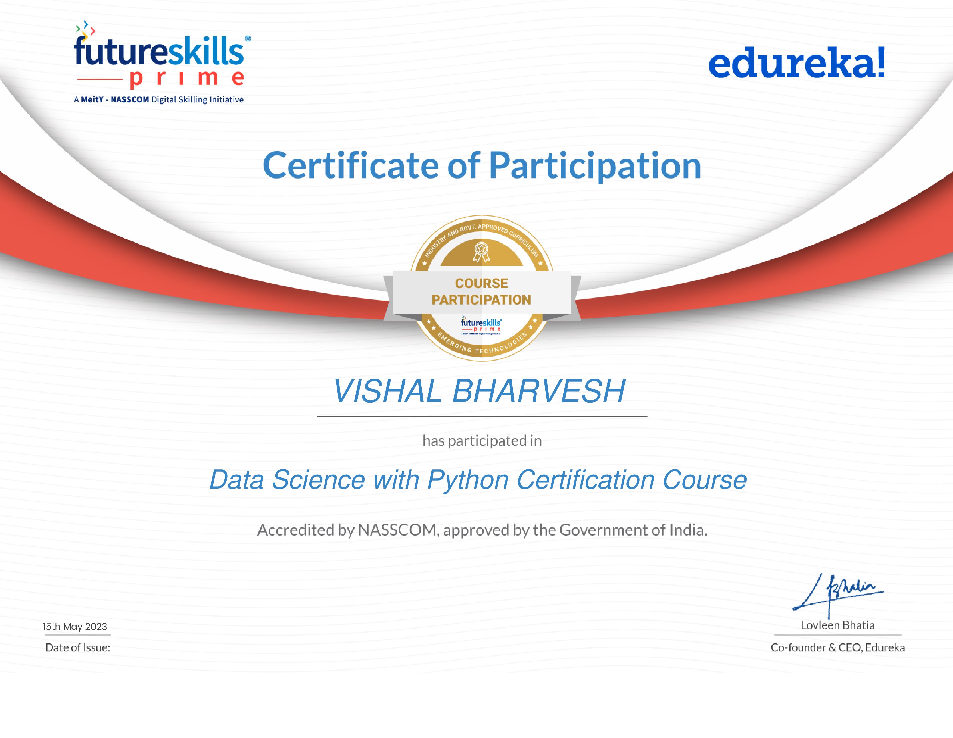 certificate!