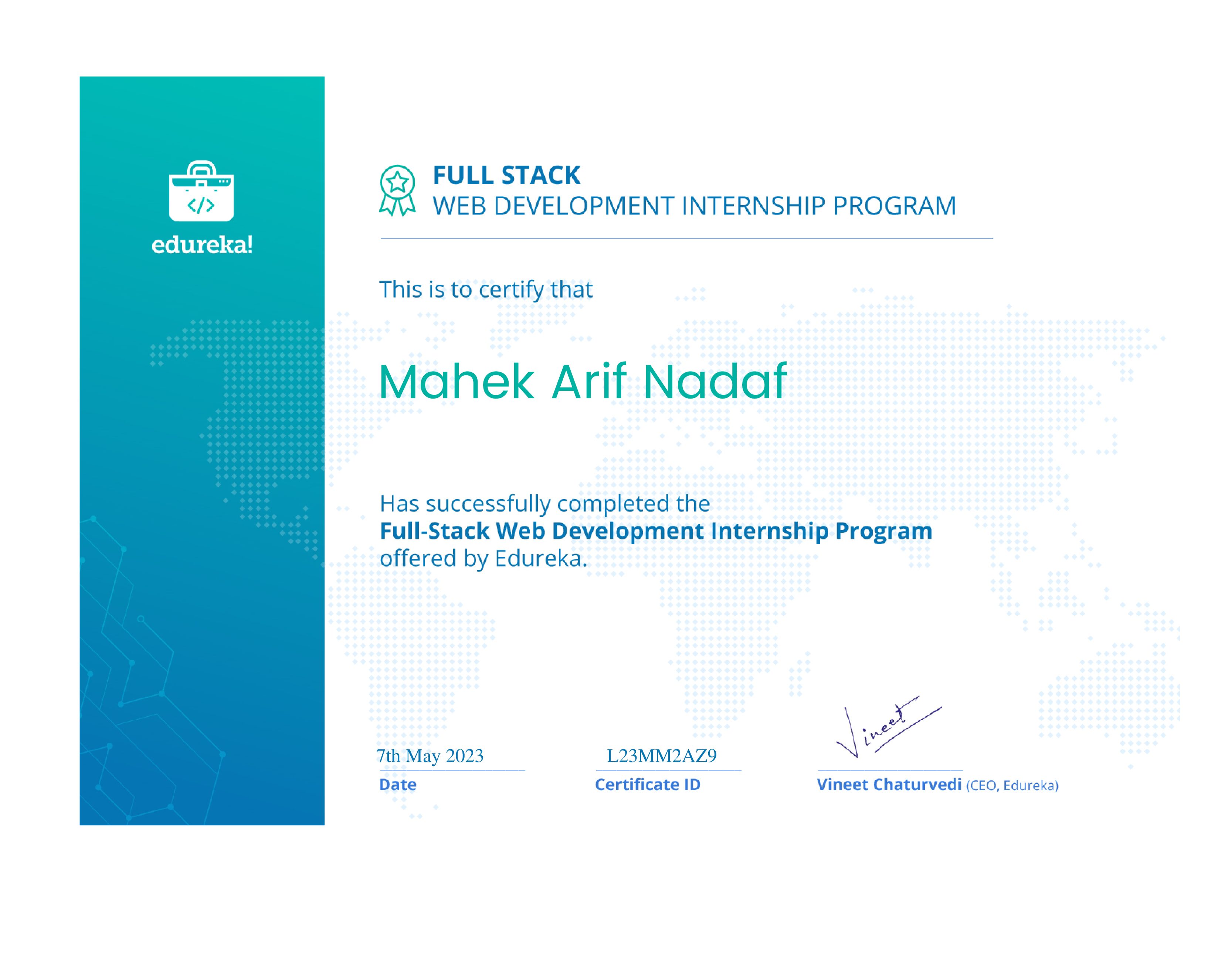certificate!