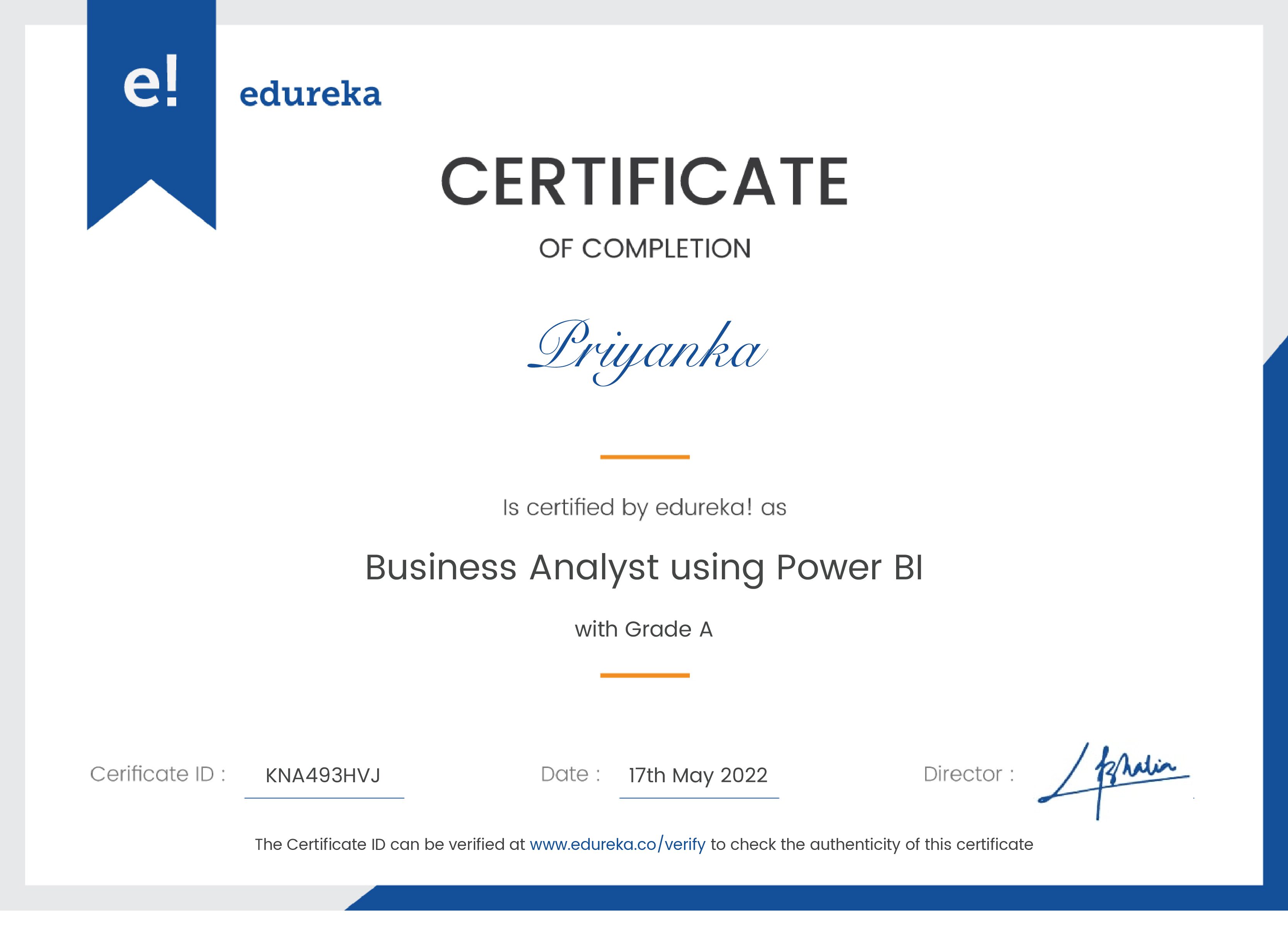 certificate!