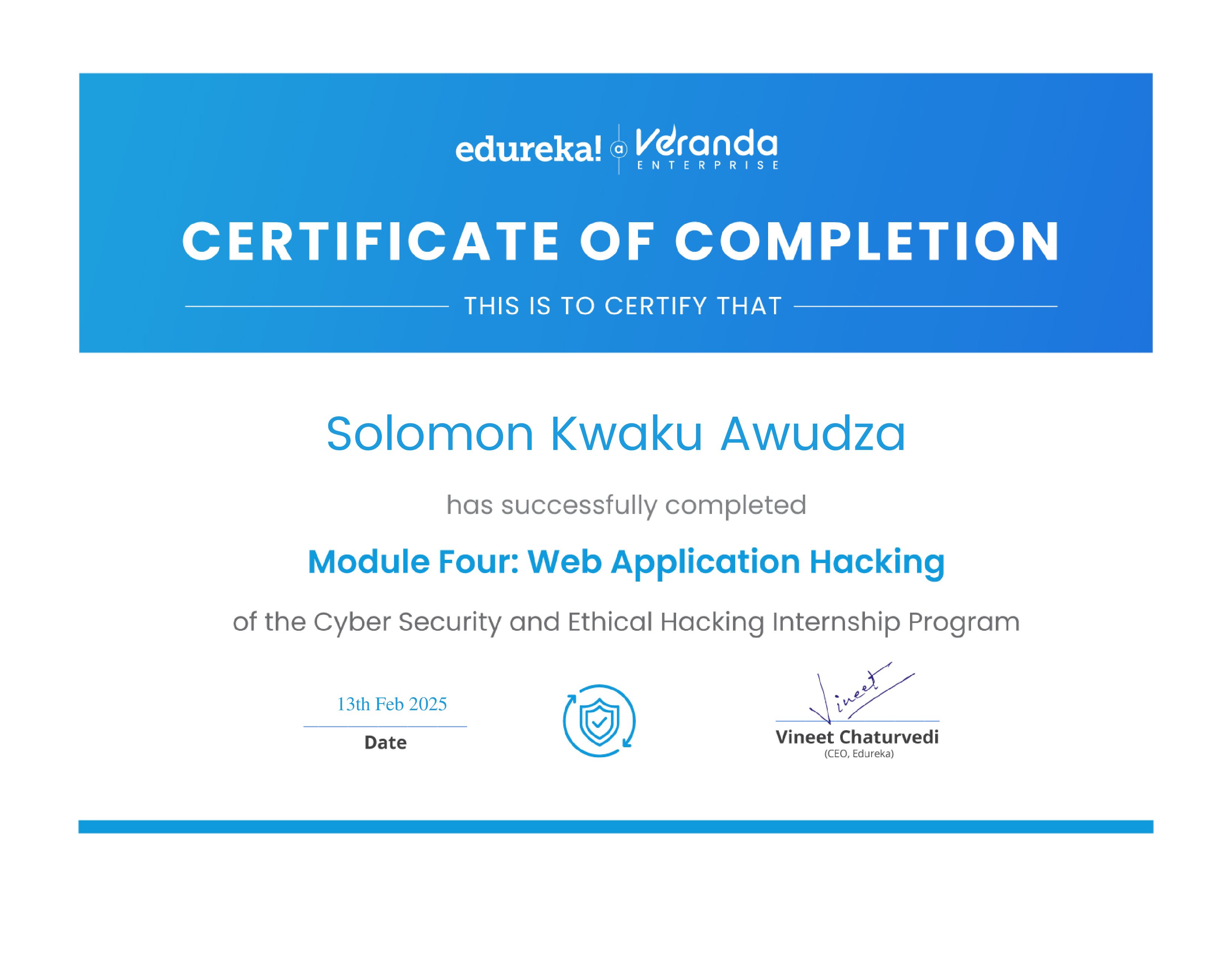 certificate!