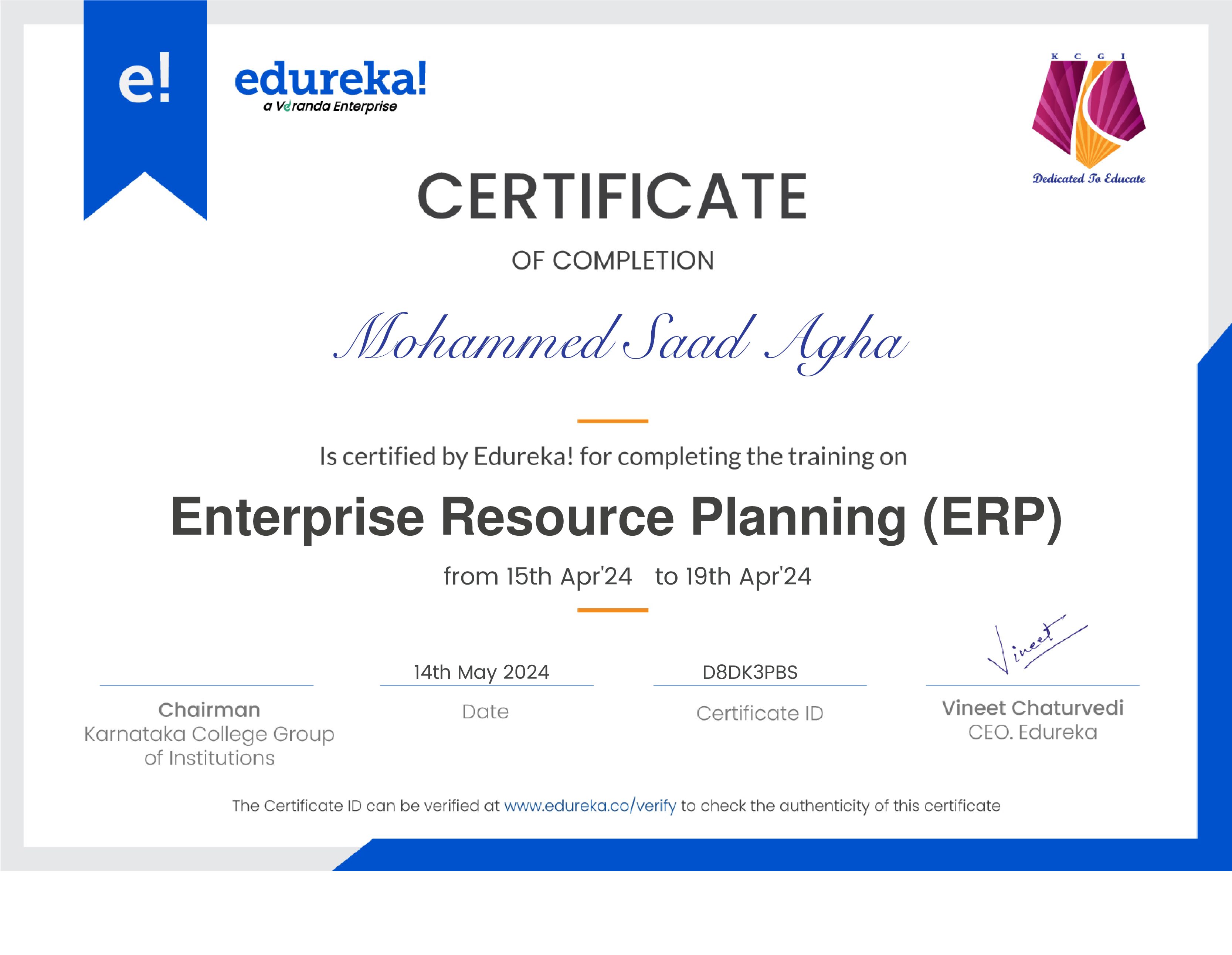 certificate!