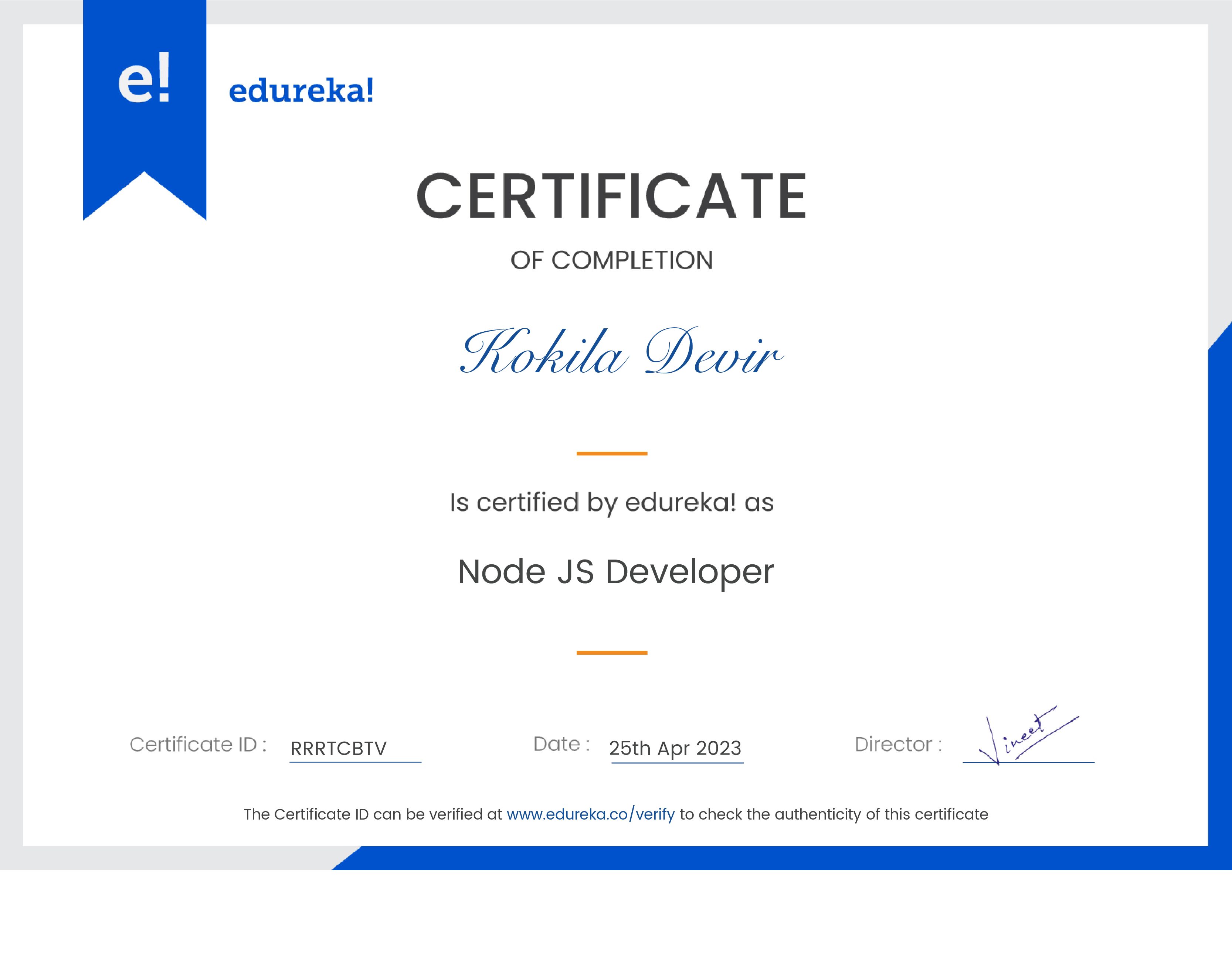 certificate!