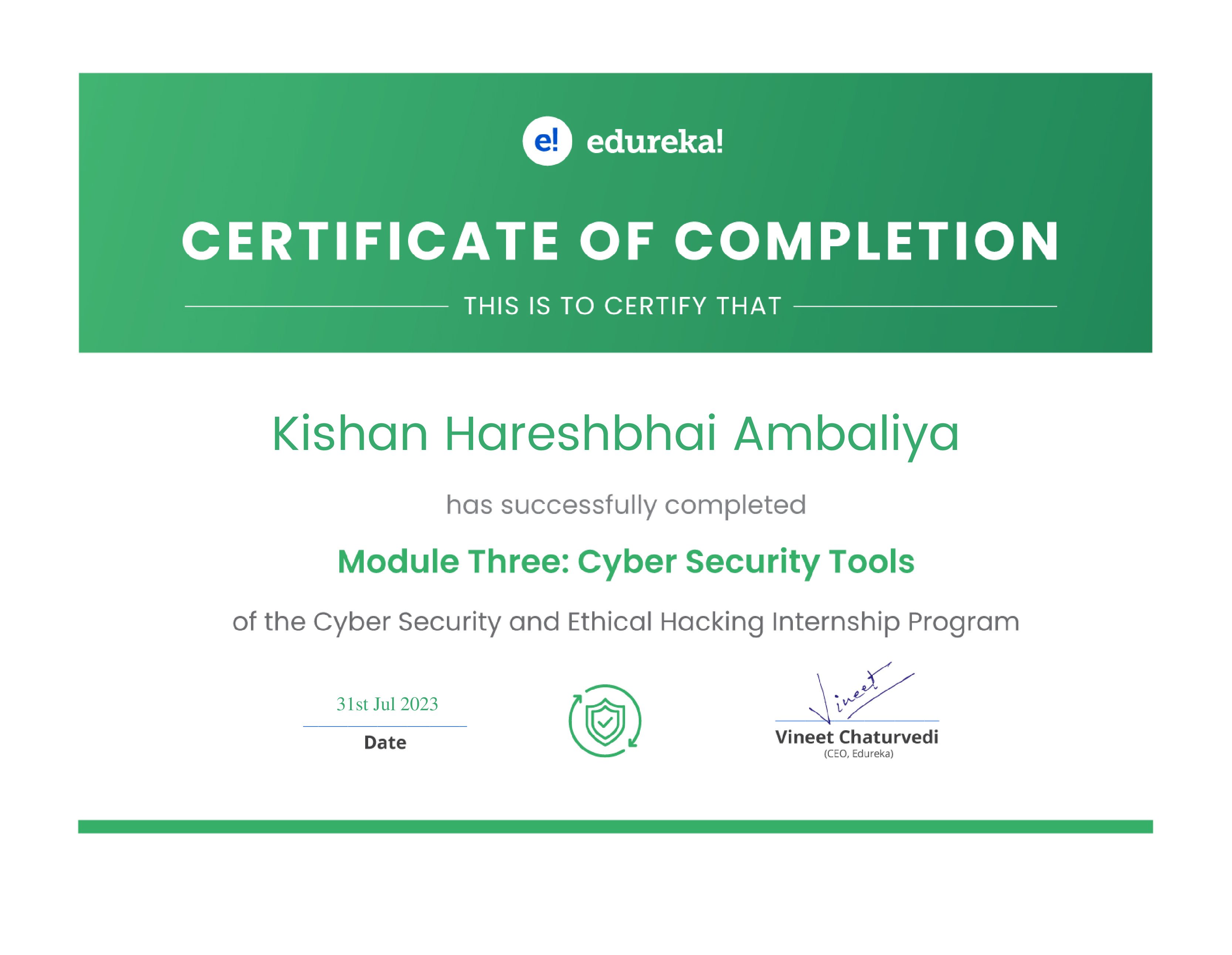 certificate!