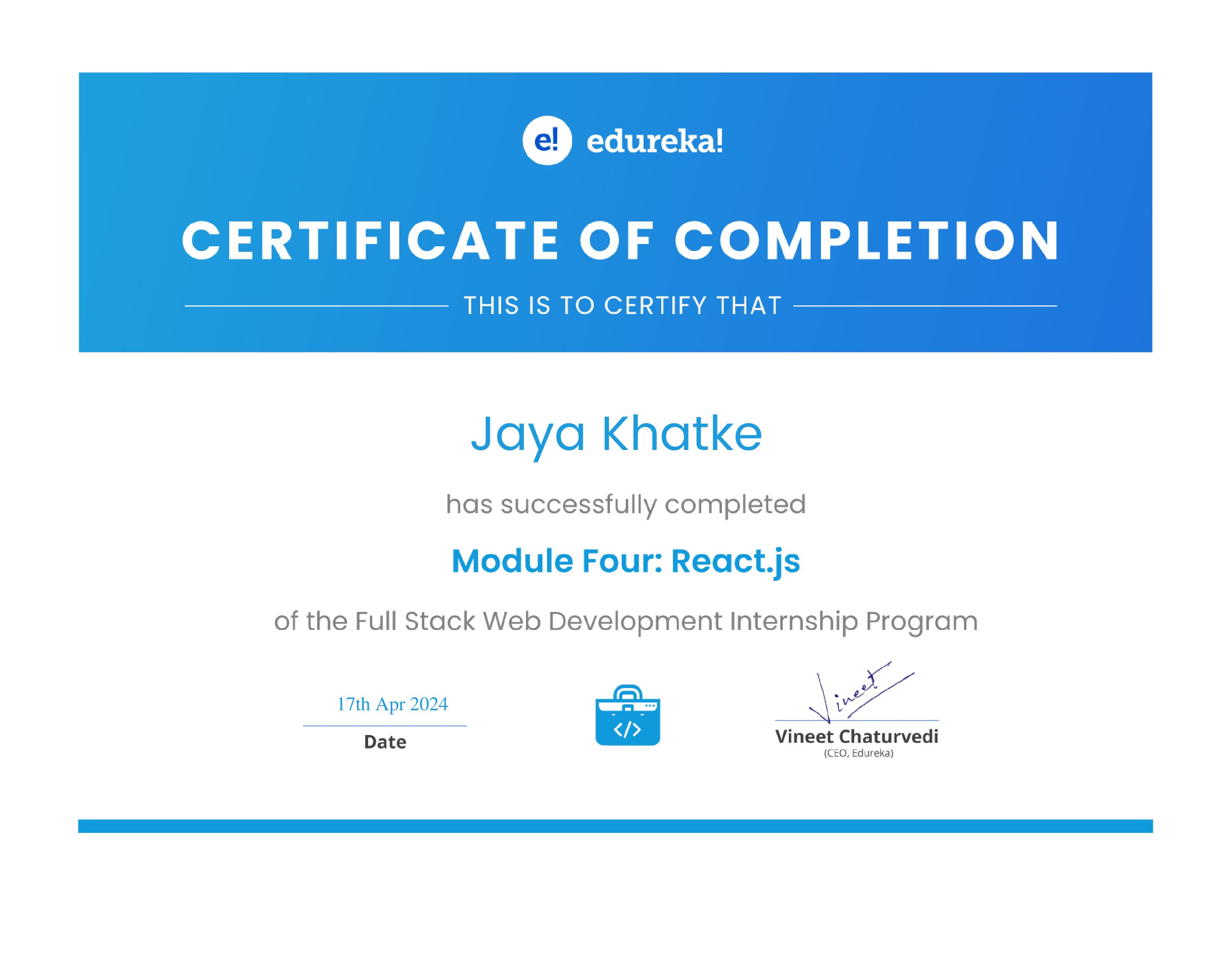 certificate!