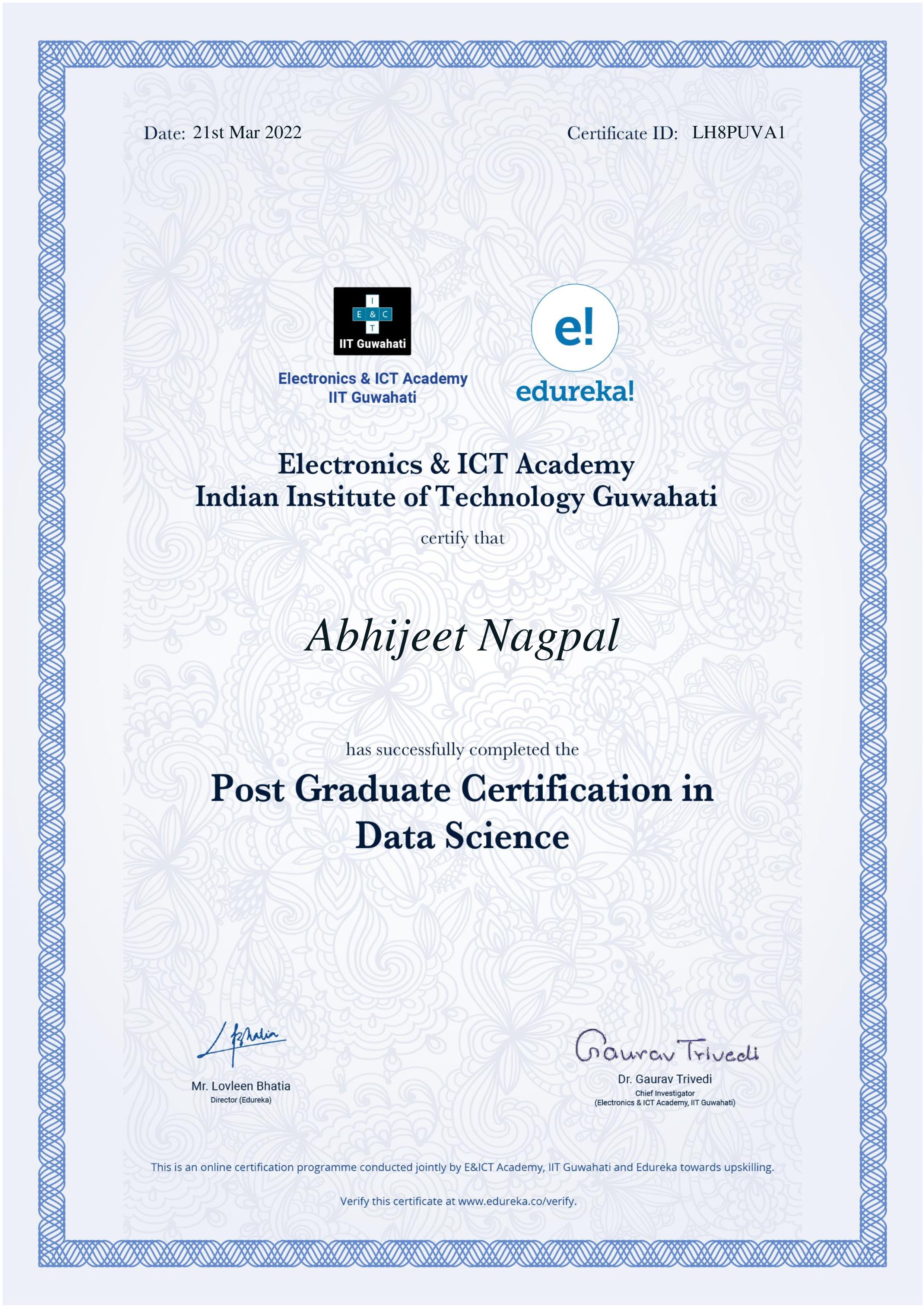 certificate!