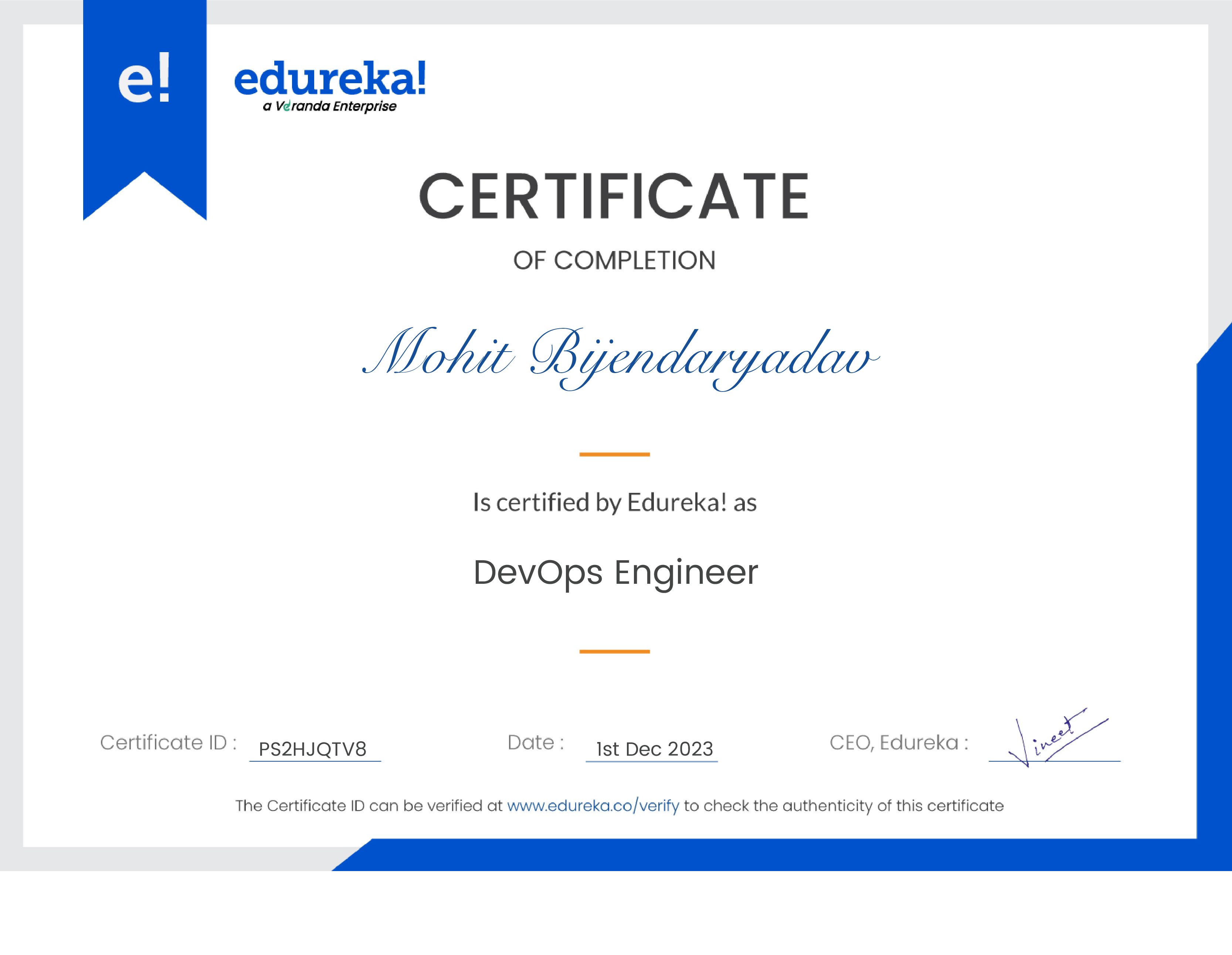 certificate!