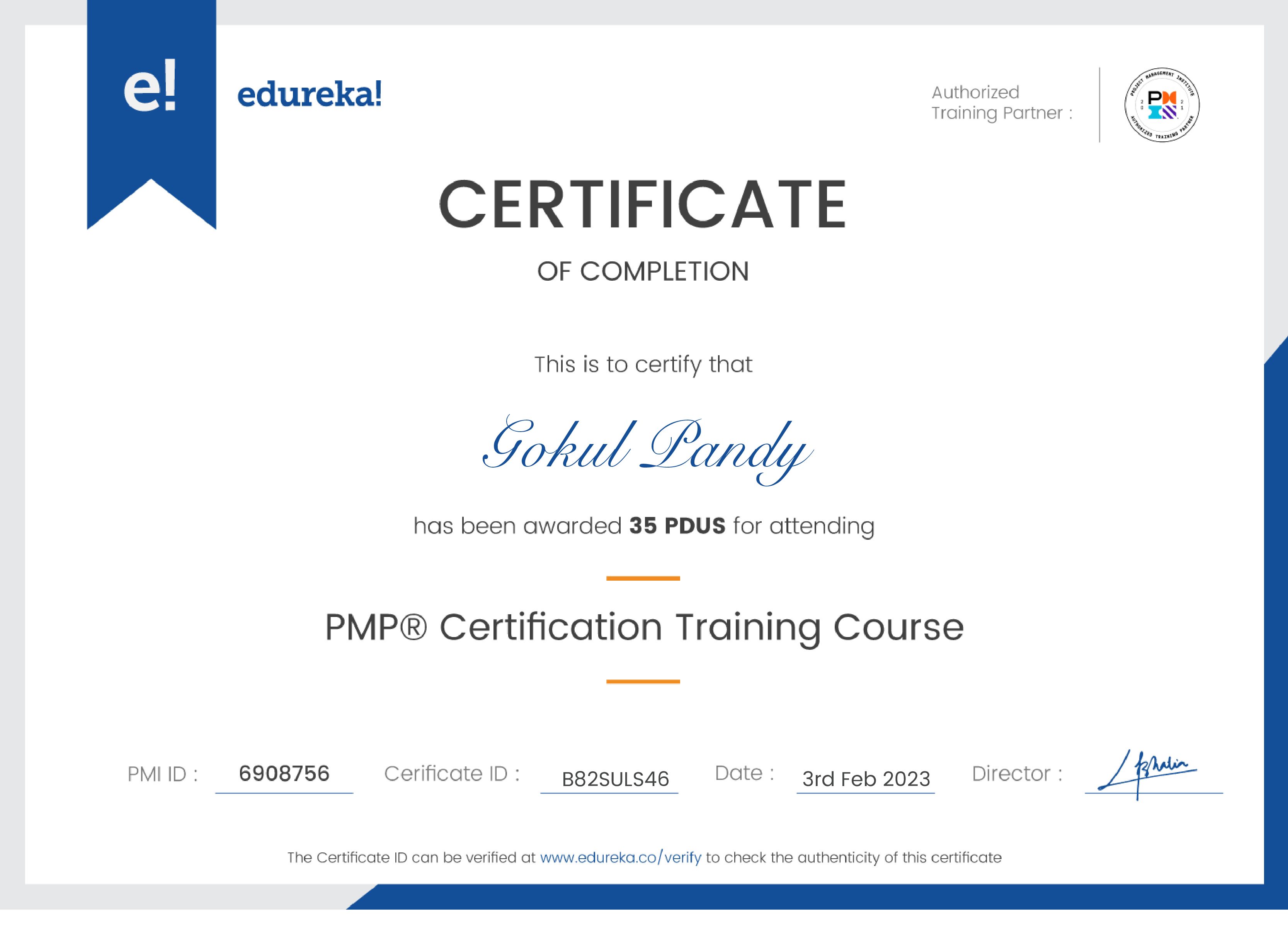 certificate!