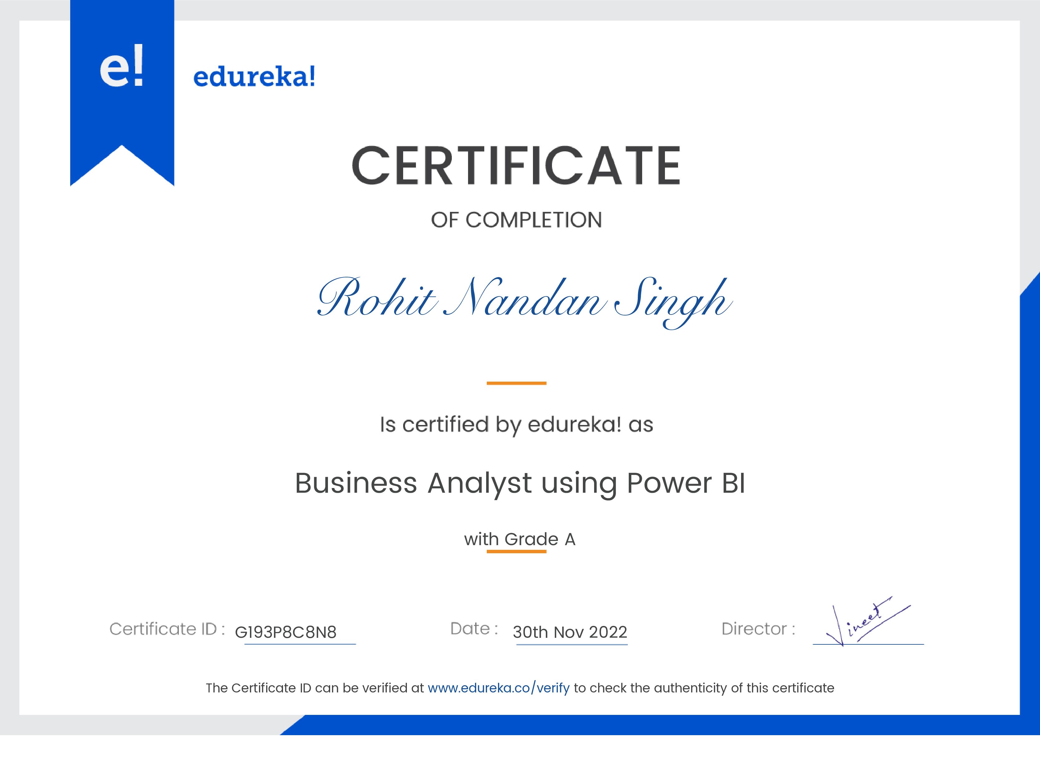 certificate!