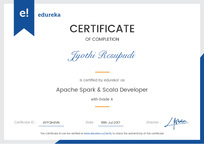 certificate!