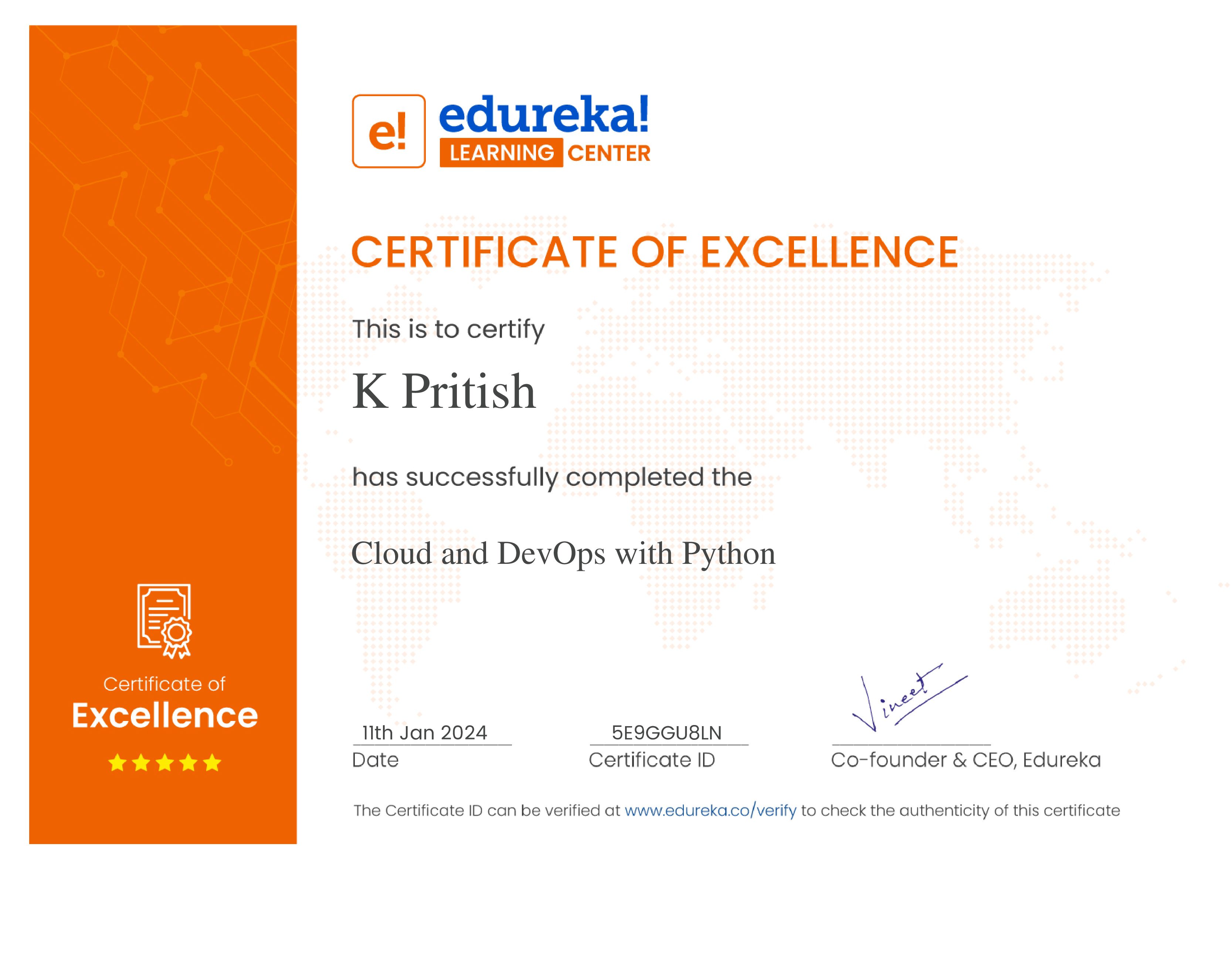certificate!