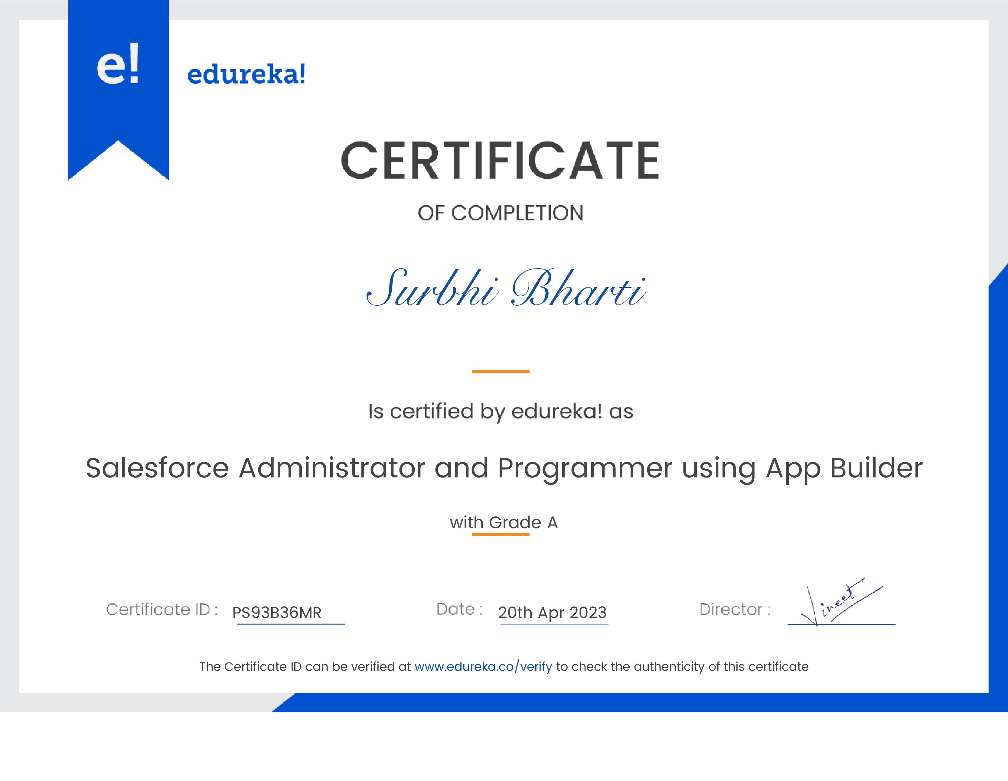 certificate!