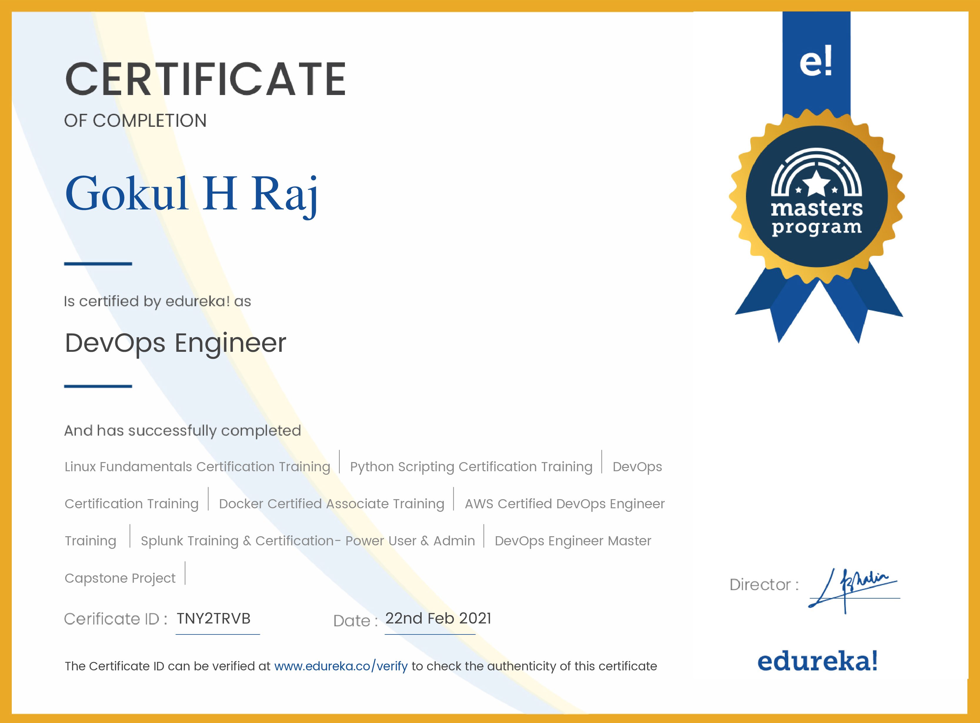 certificate!