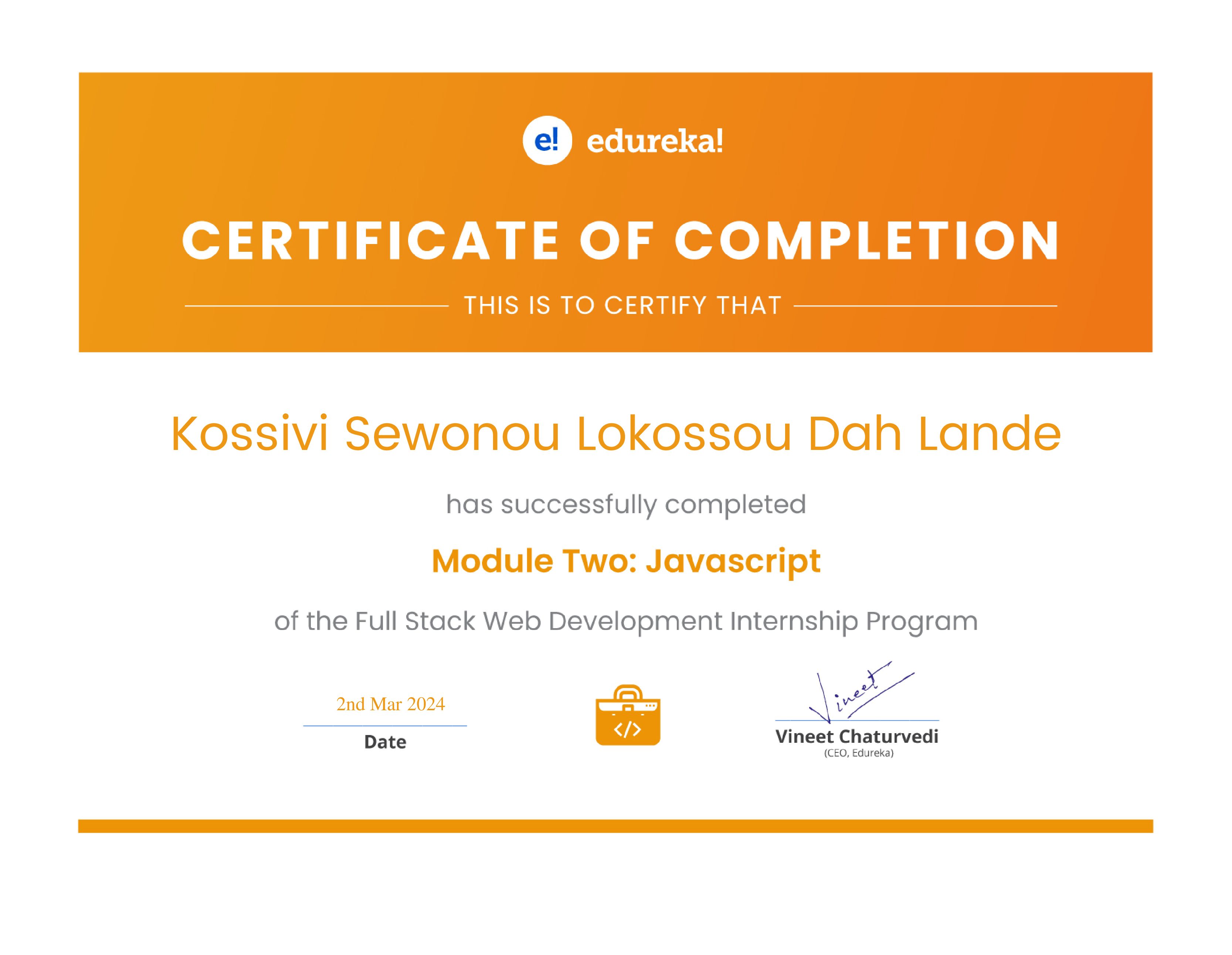 certificate!