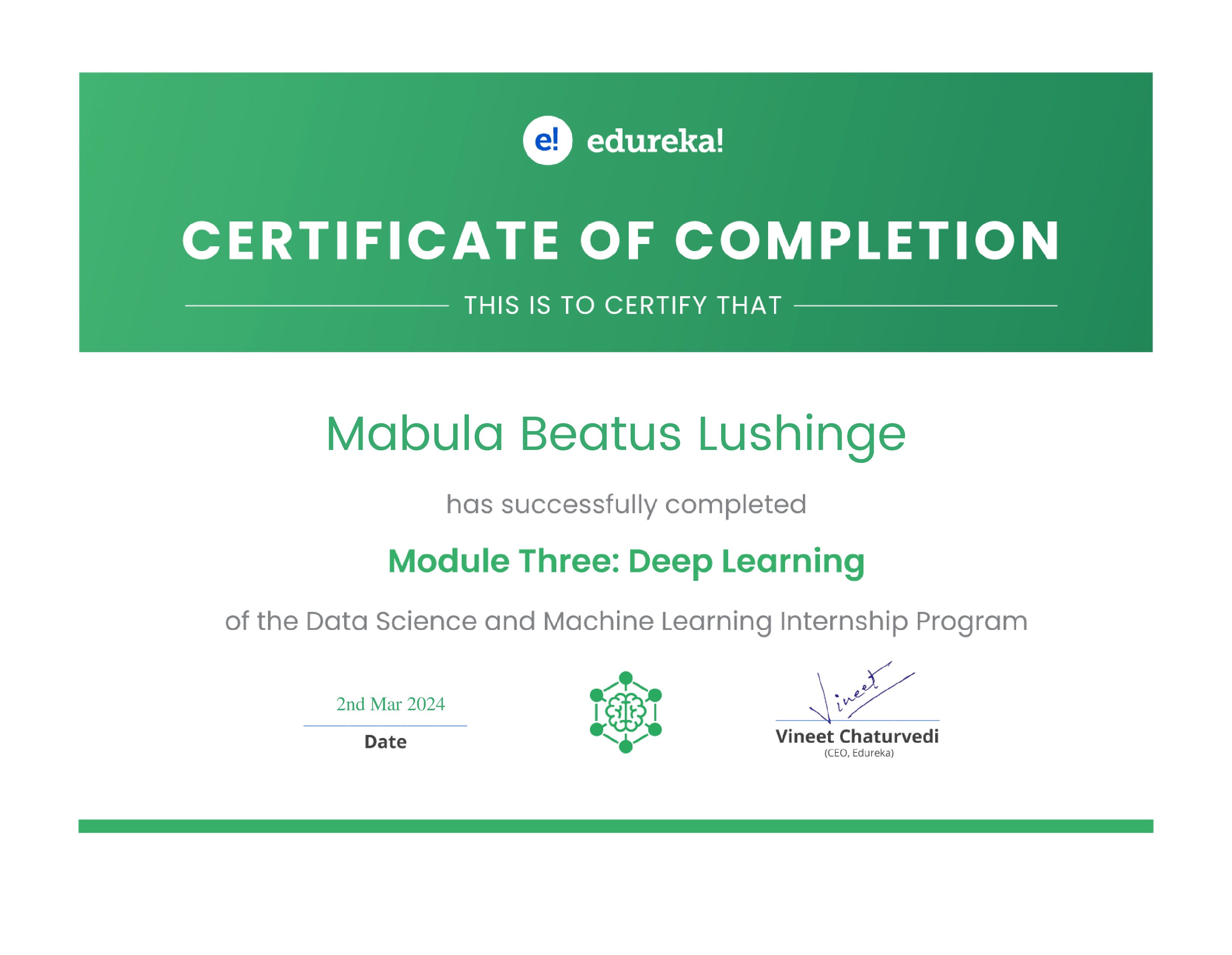 certificate!