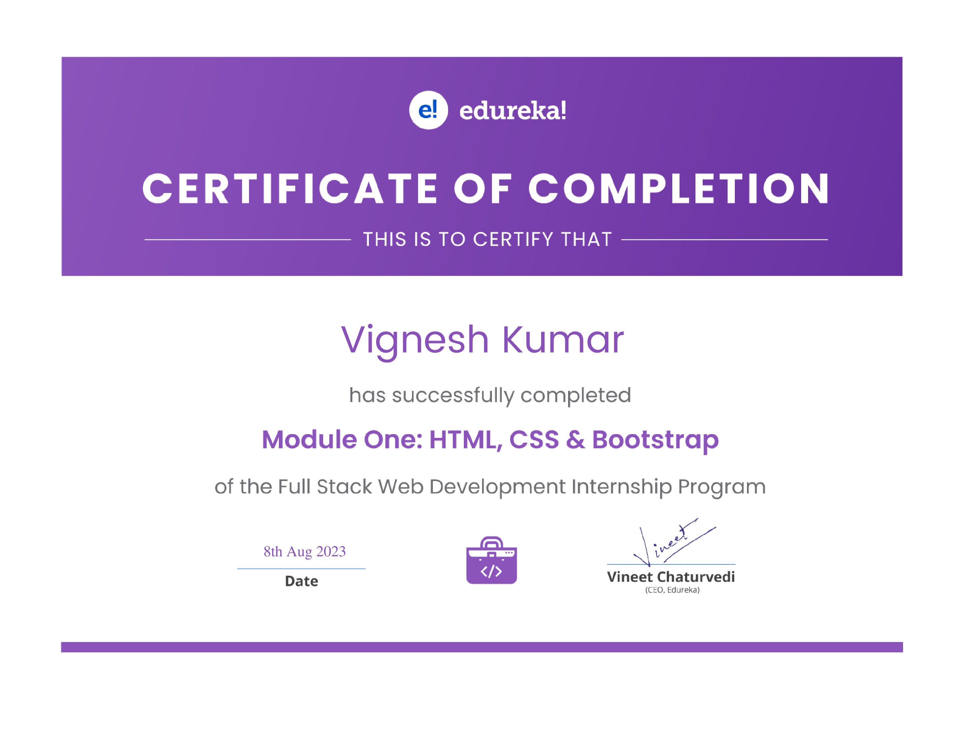 certificate!