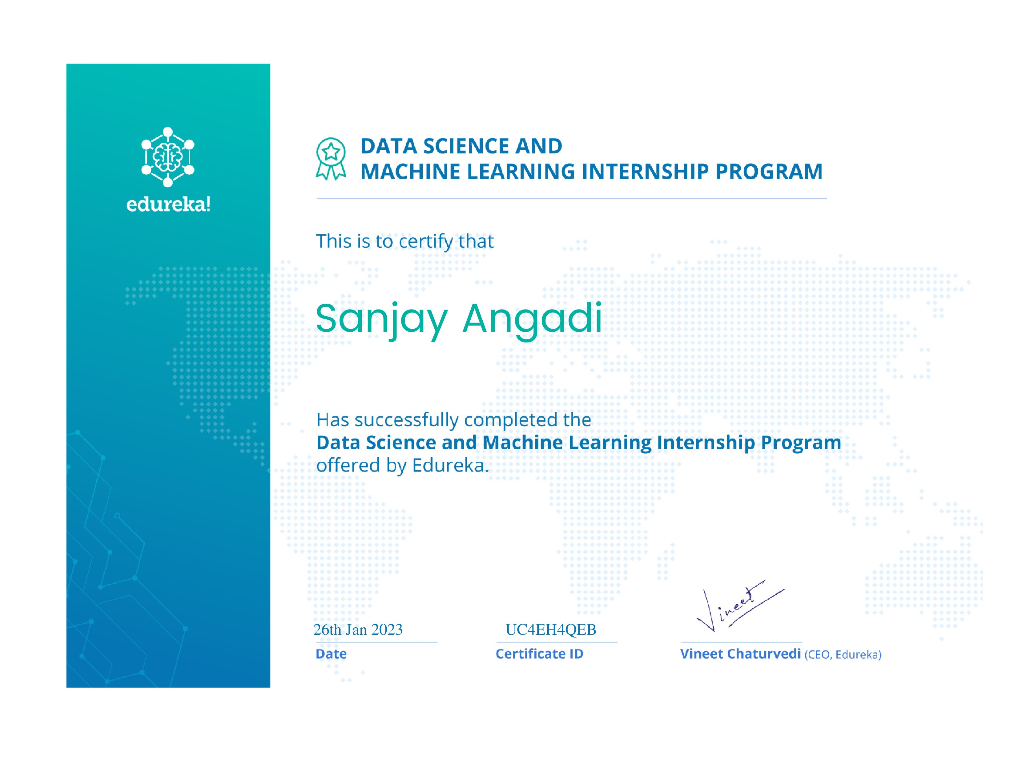 certificate!