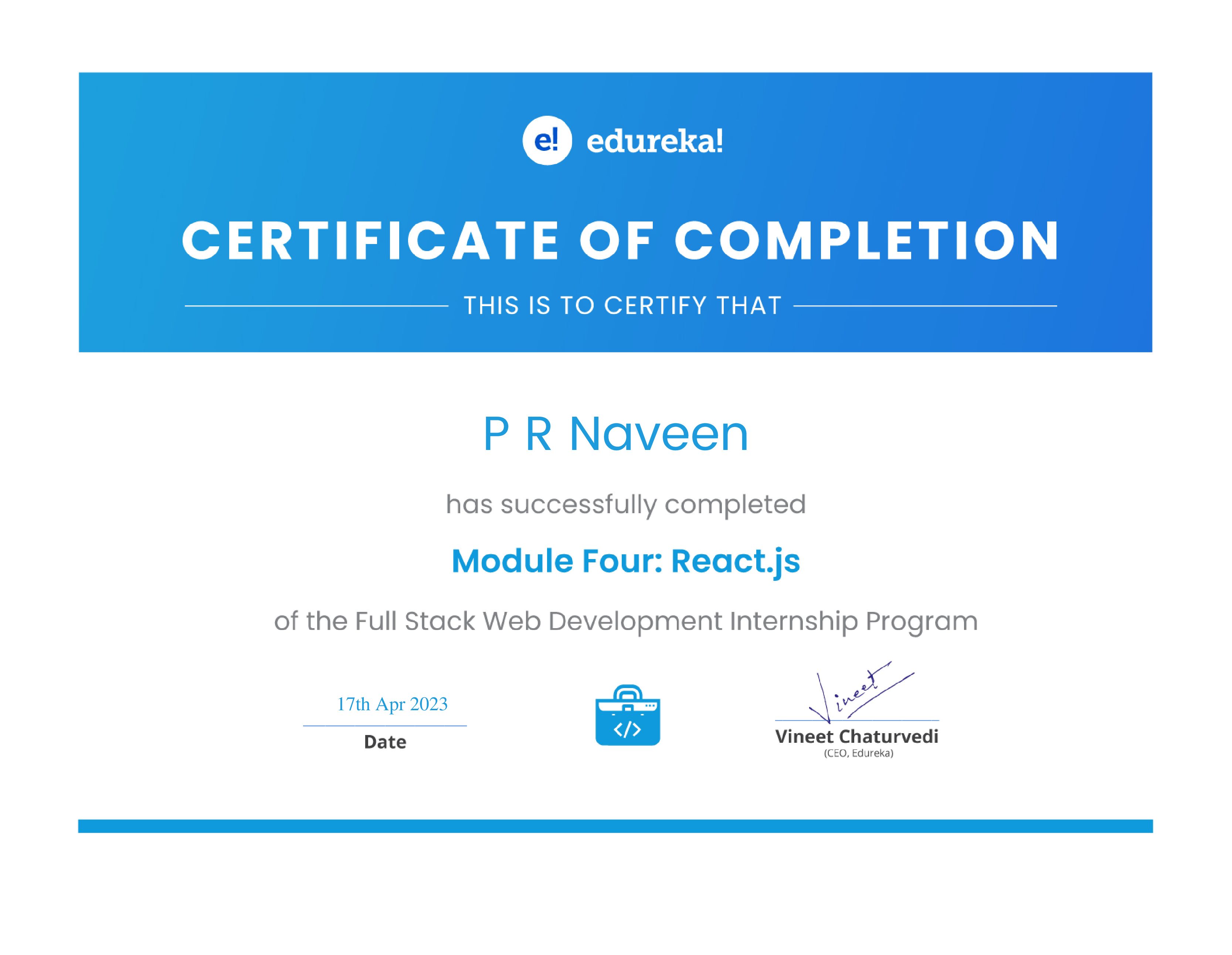 certificate!