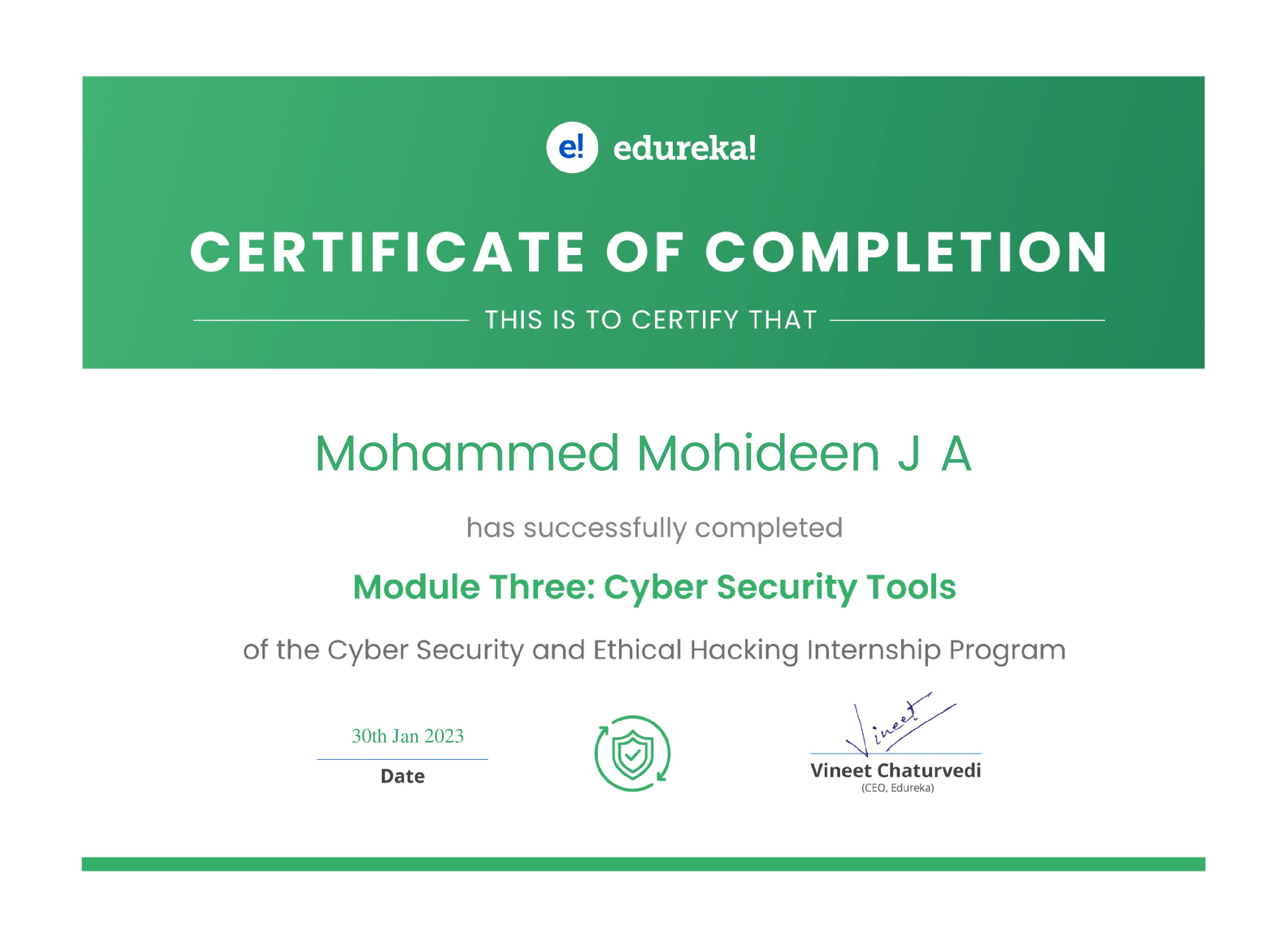 certificate!