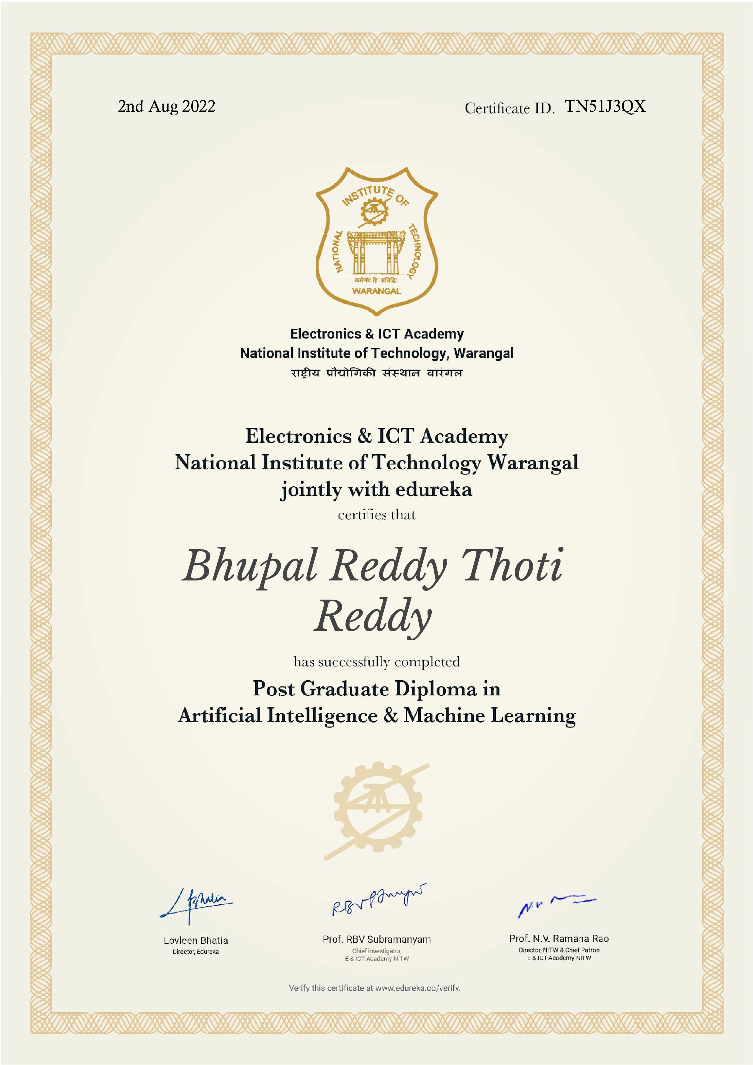 certificate!