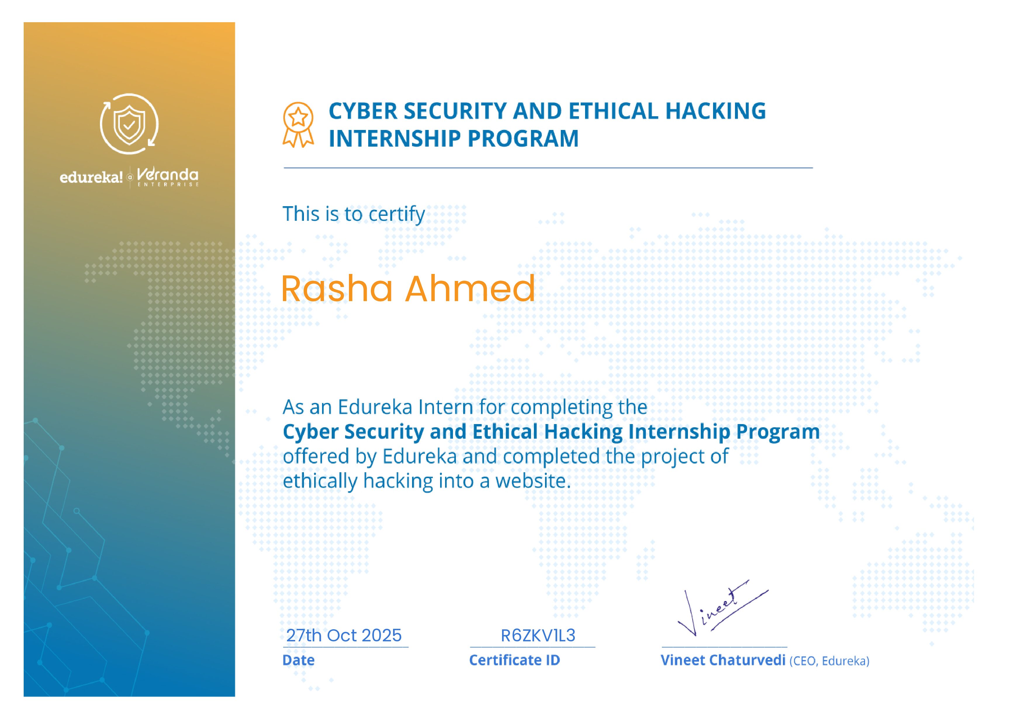 certificate!