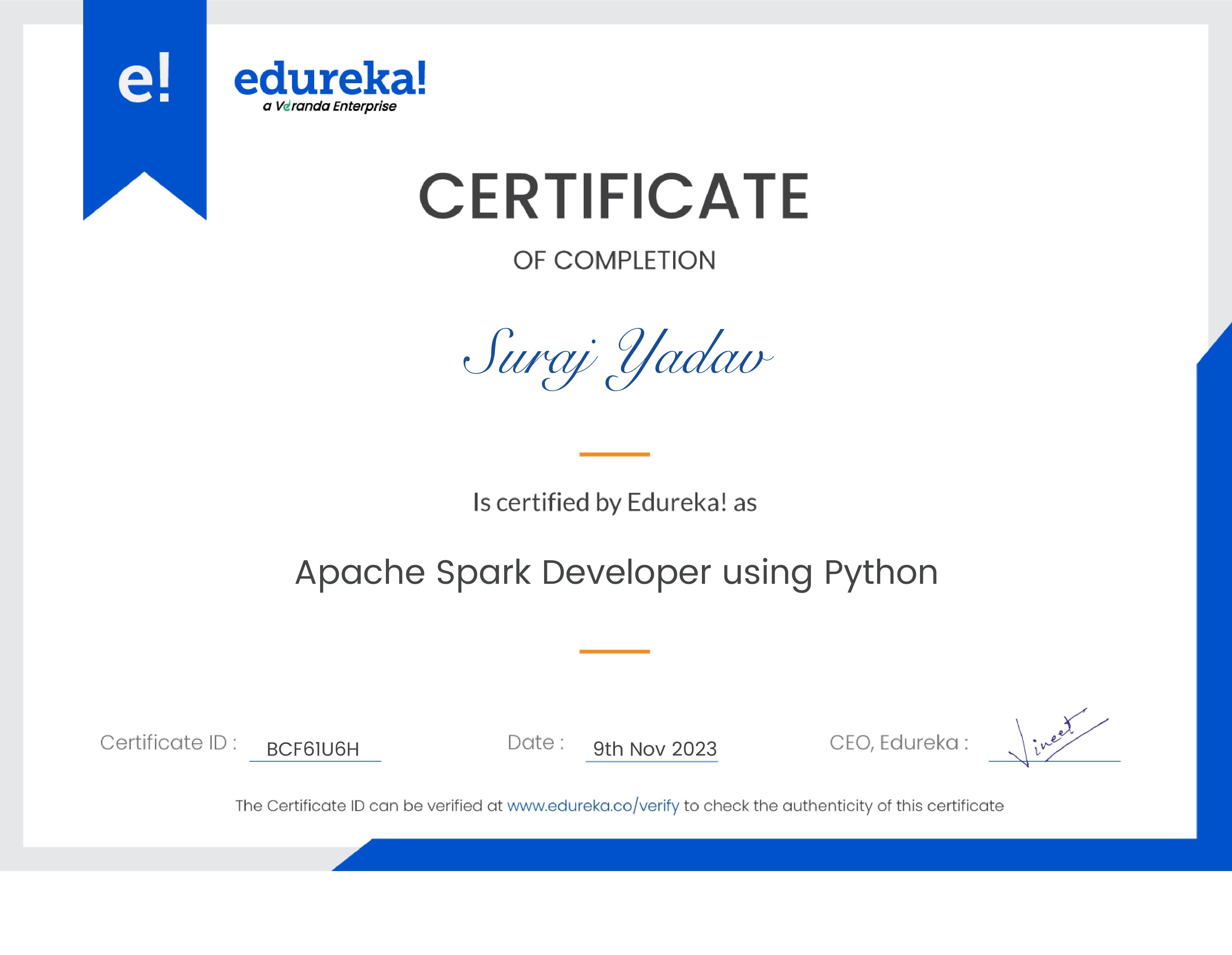 certificate!