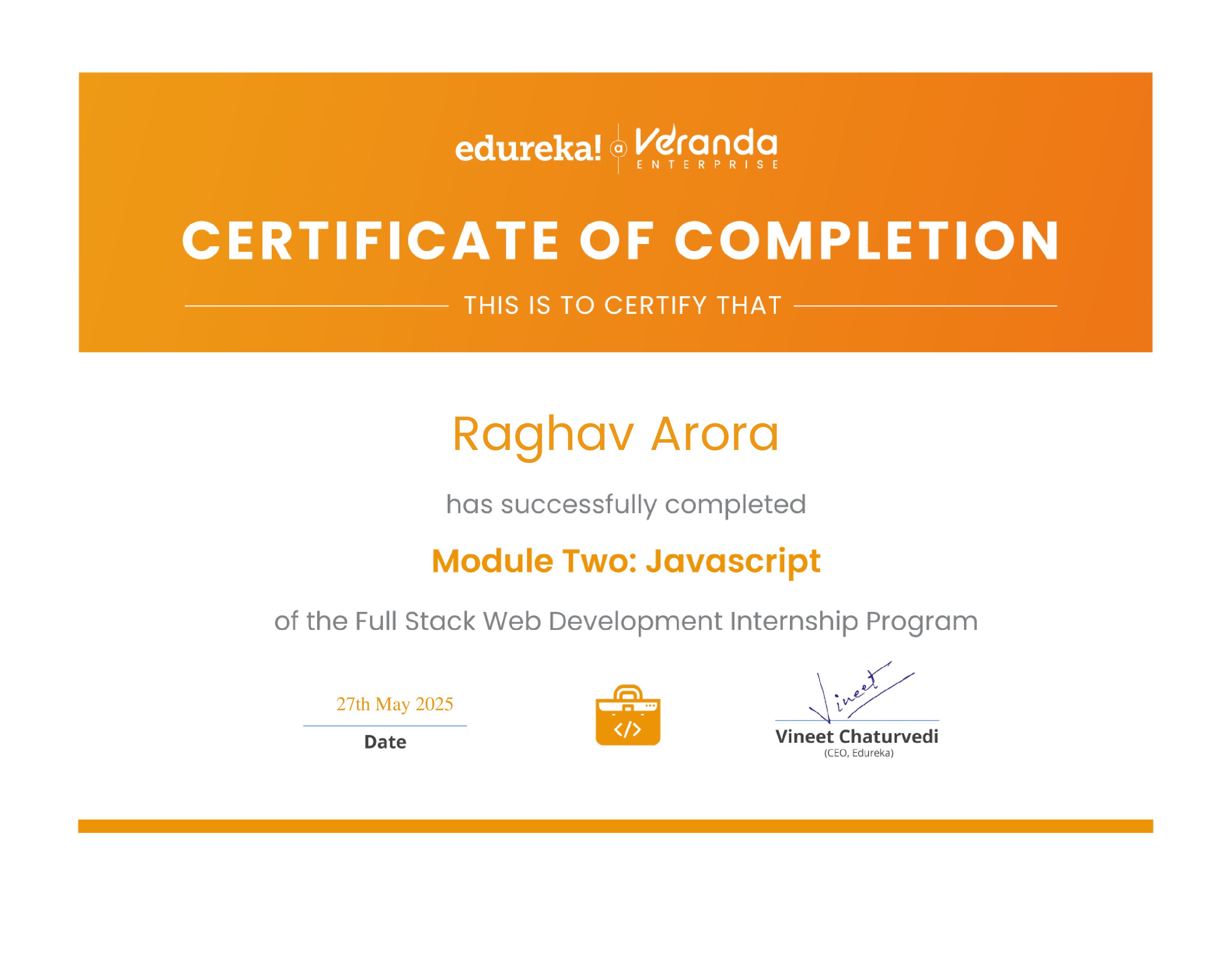 certificate!